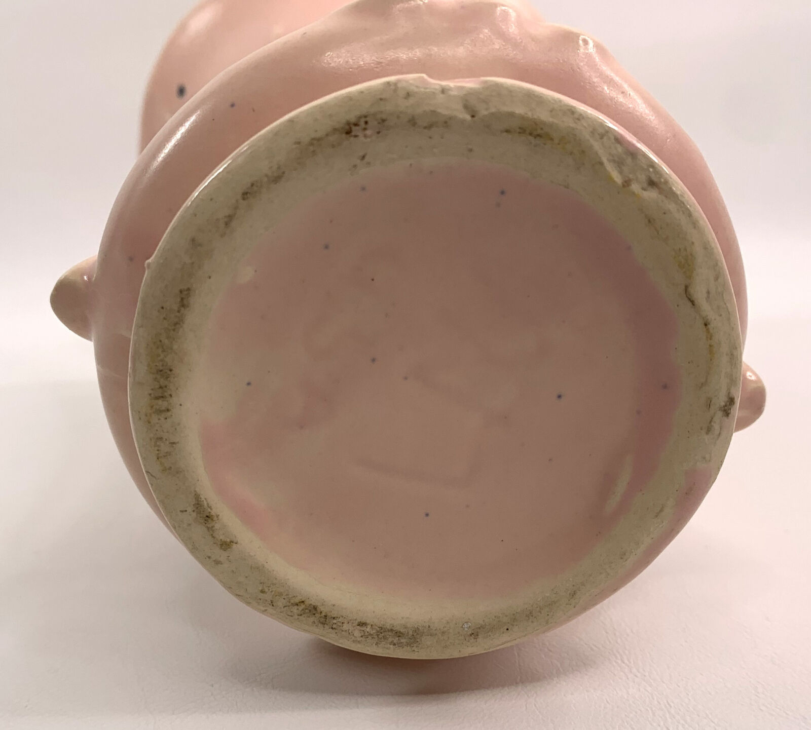 Antique Nelson McCoy Pottery Flower Pattern Vase Pink