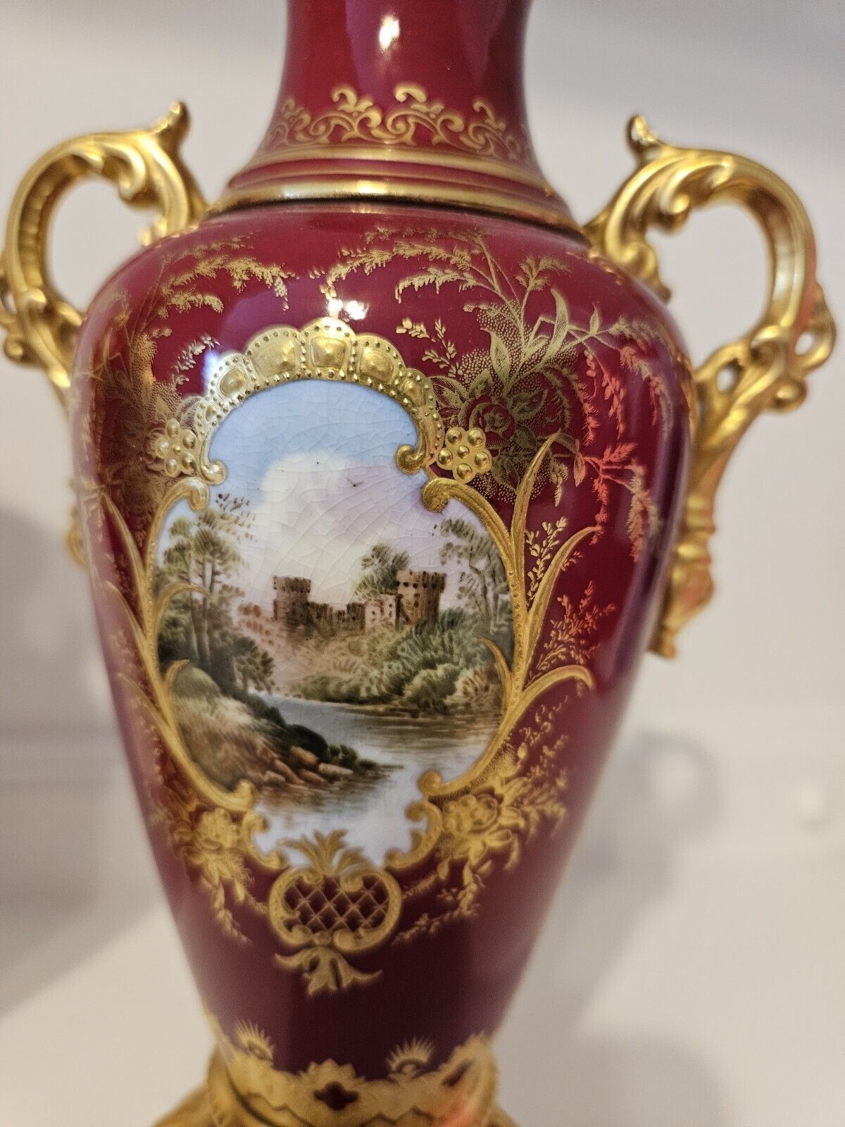 Antique Vases Coalport Porcelain circa 1700's Scotland +