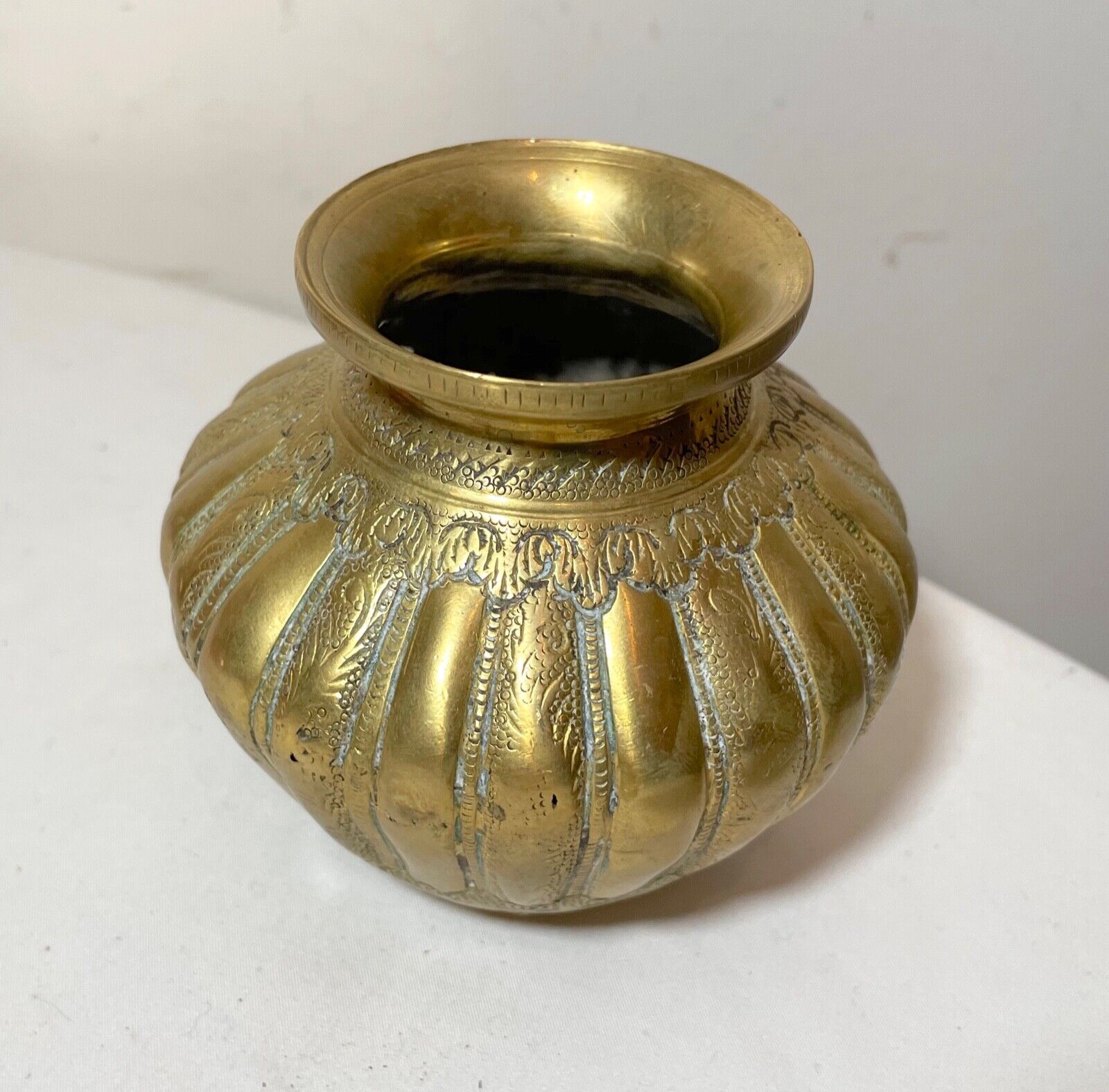 Late 1700's Moorish Middle Eastern Brass Pot Jar
