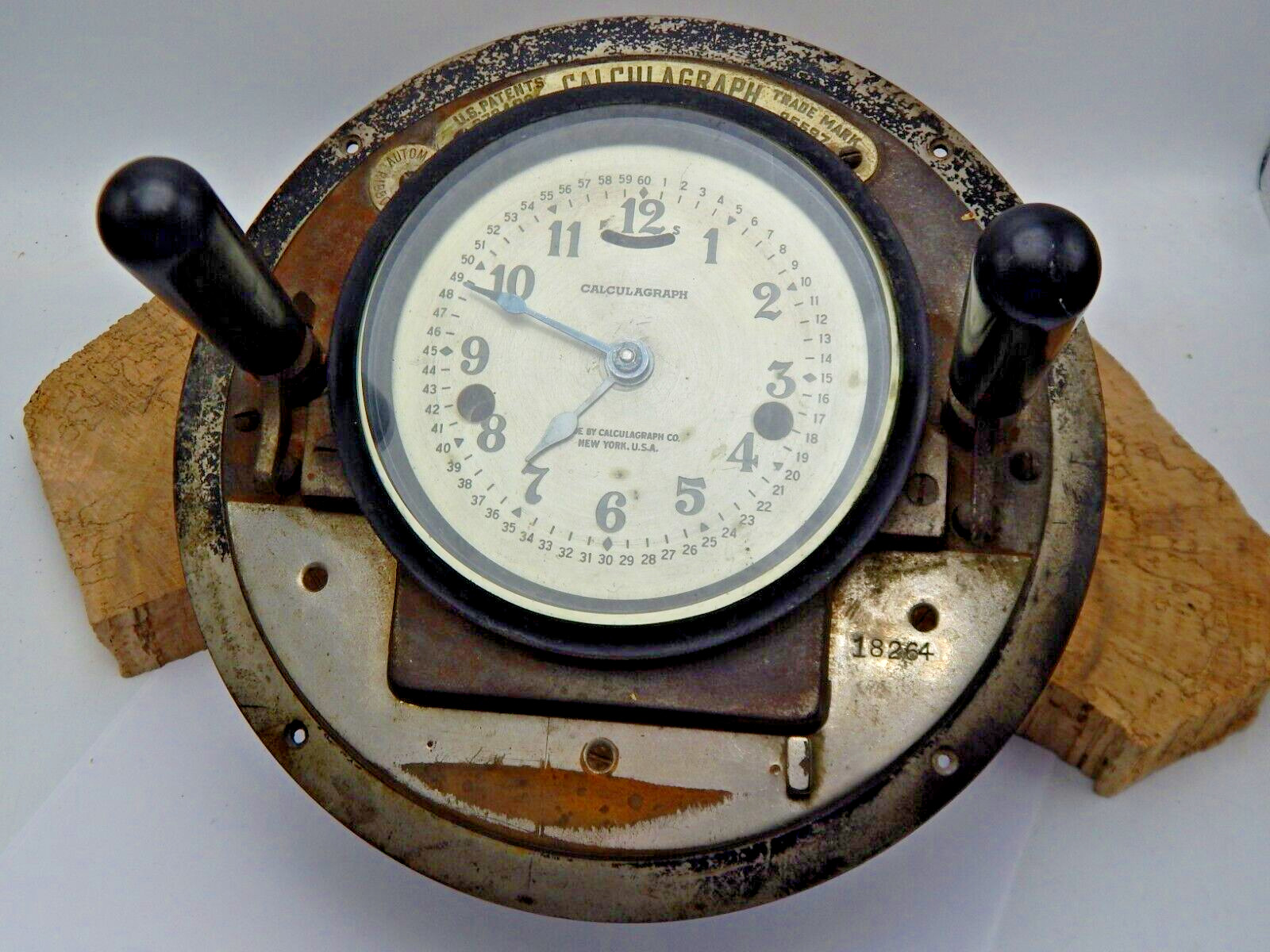 Antique New York Calculagraph Time Counter Clock