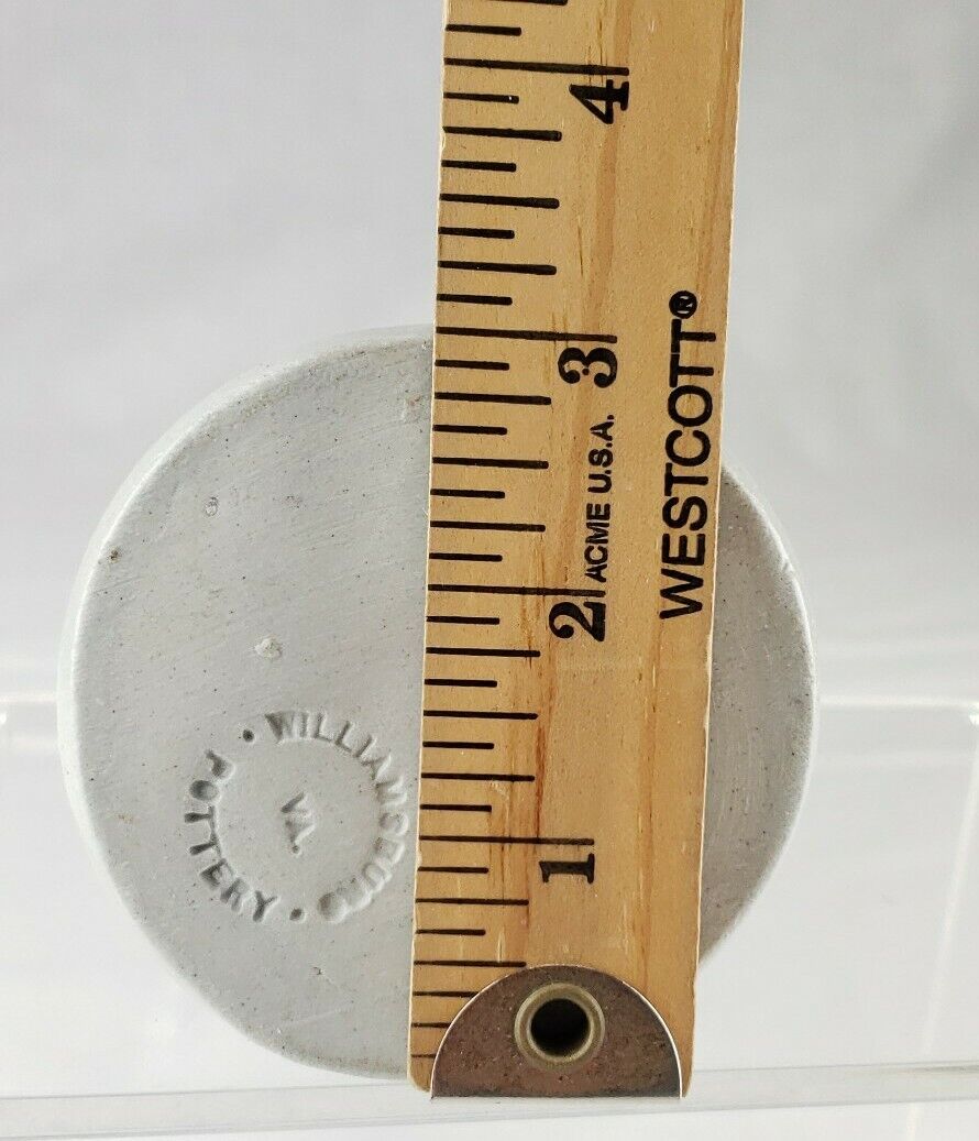 5" Williamsburg Pottery Hand Thrown Blue Sconce Candle