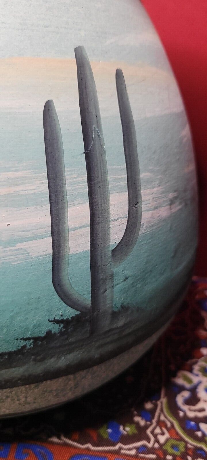 Navajo 13" tall vase with sacred colors