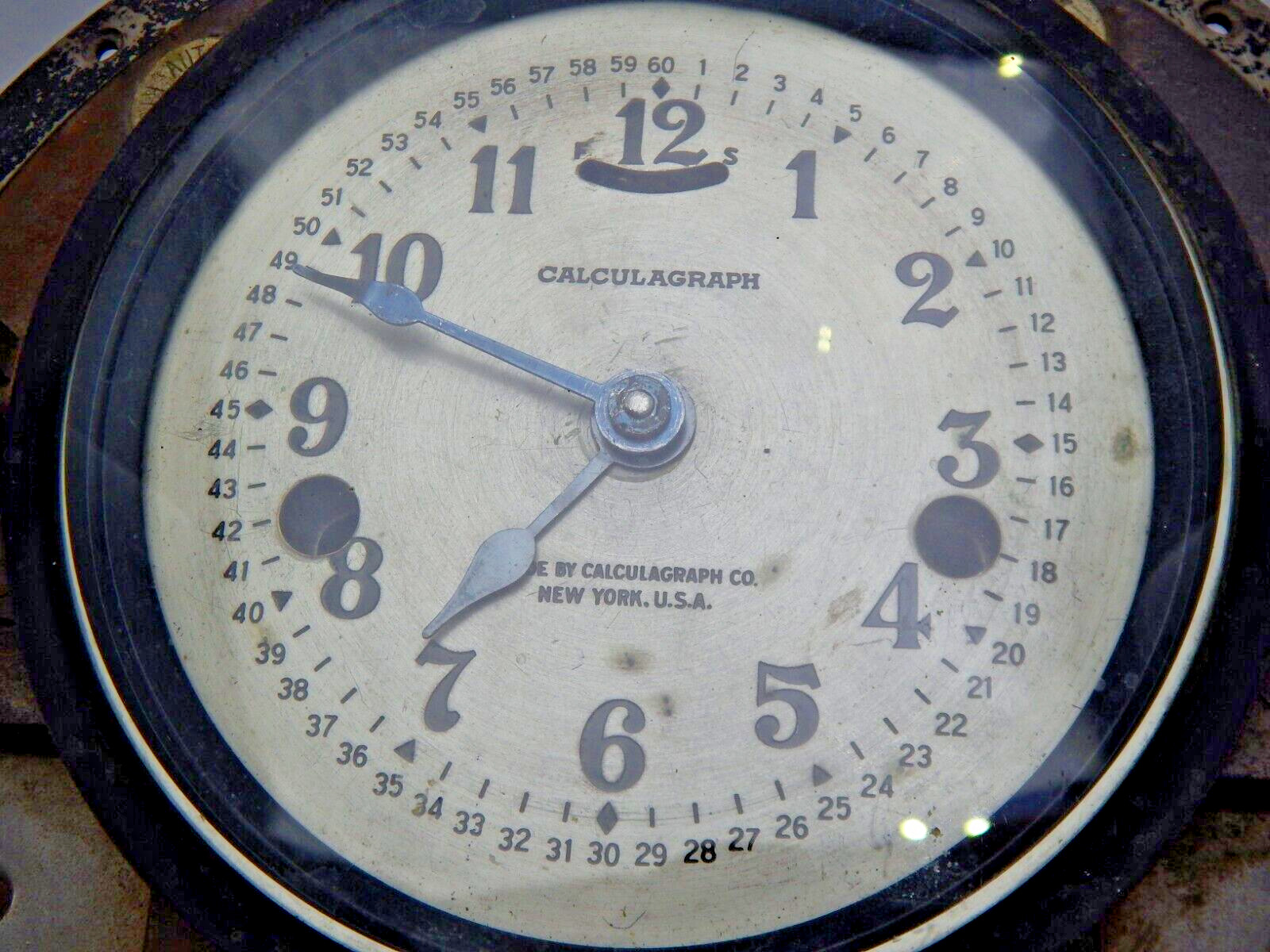 Antique New York Calculagraph Time Counter Clock