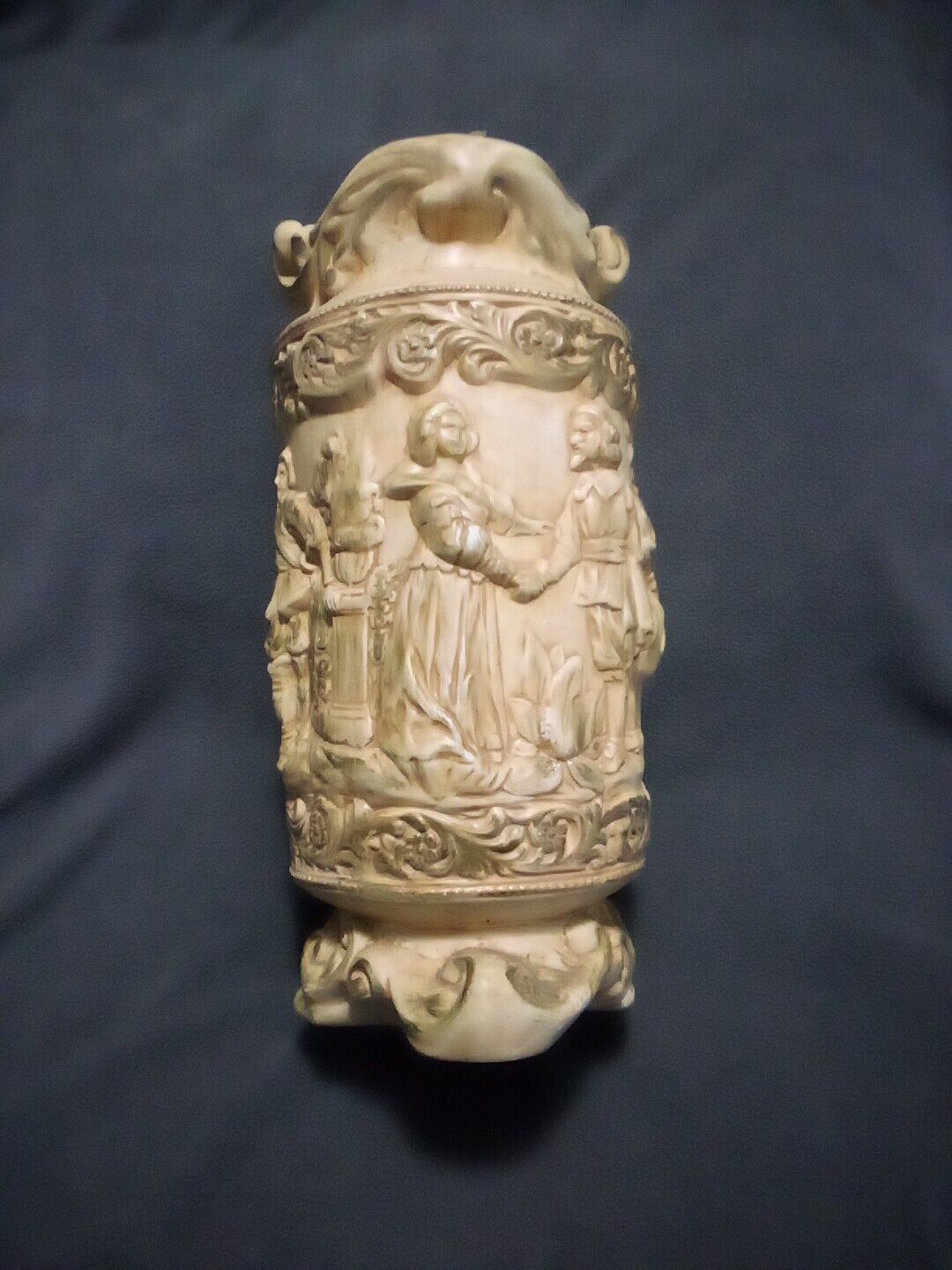 1970's Plant Vase with 17th Century Scenereur