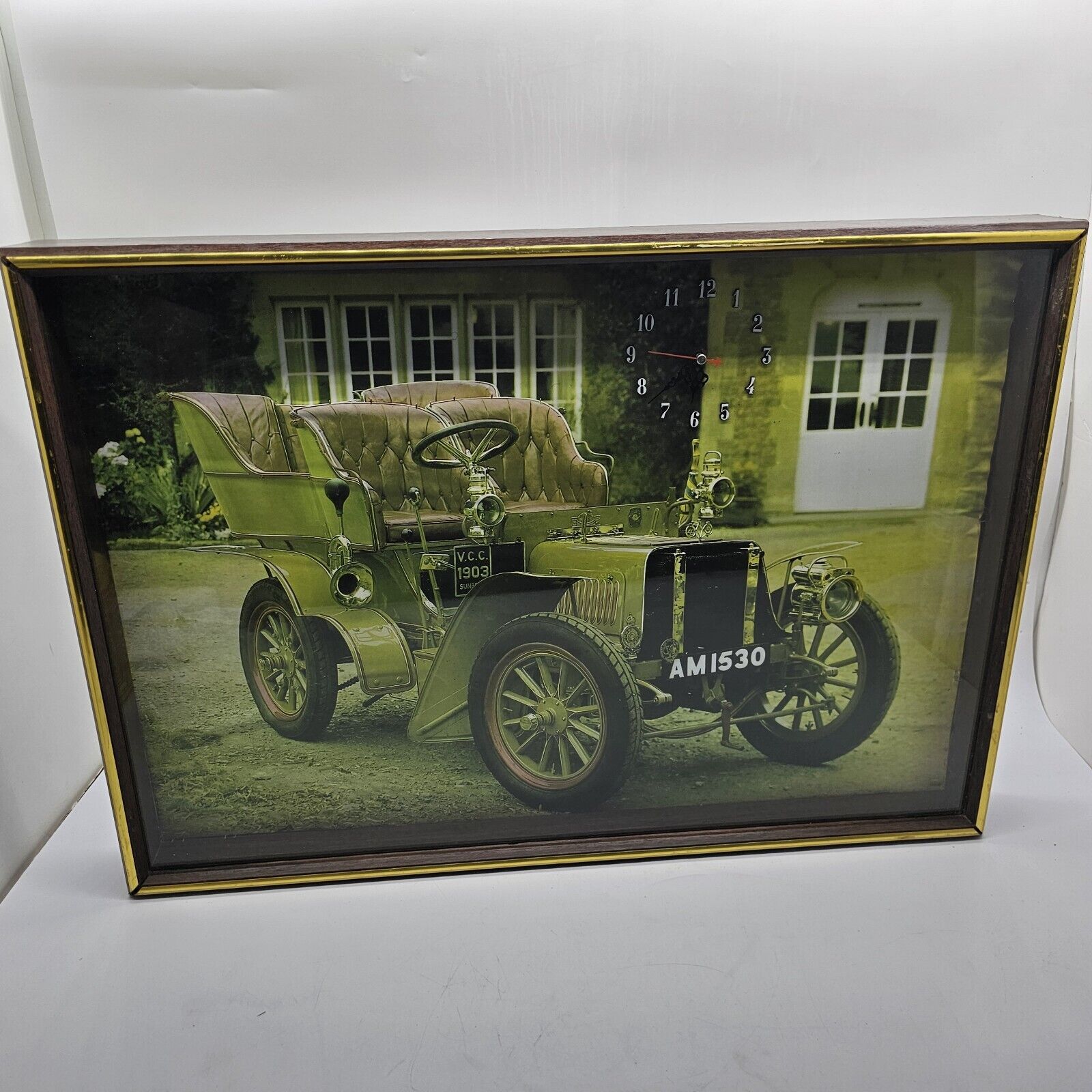 Vintage 1900s Rico Car AM1530 Wall Clock 1981