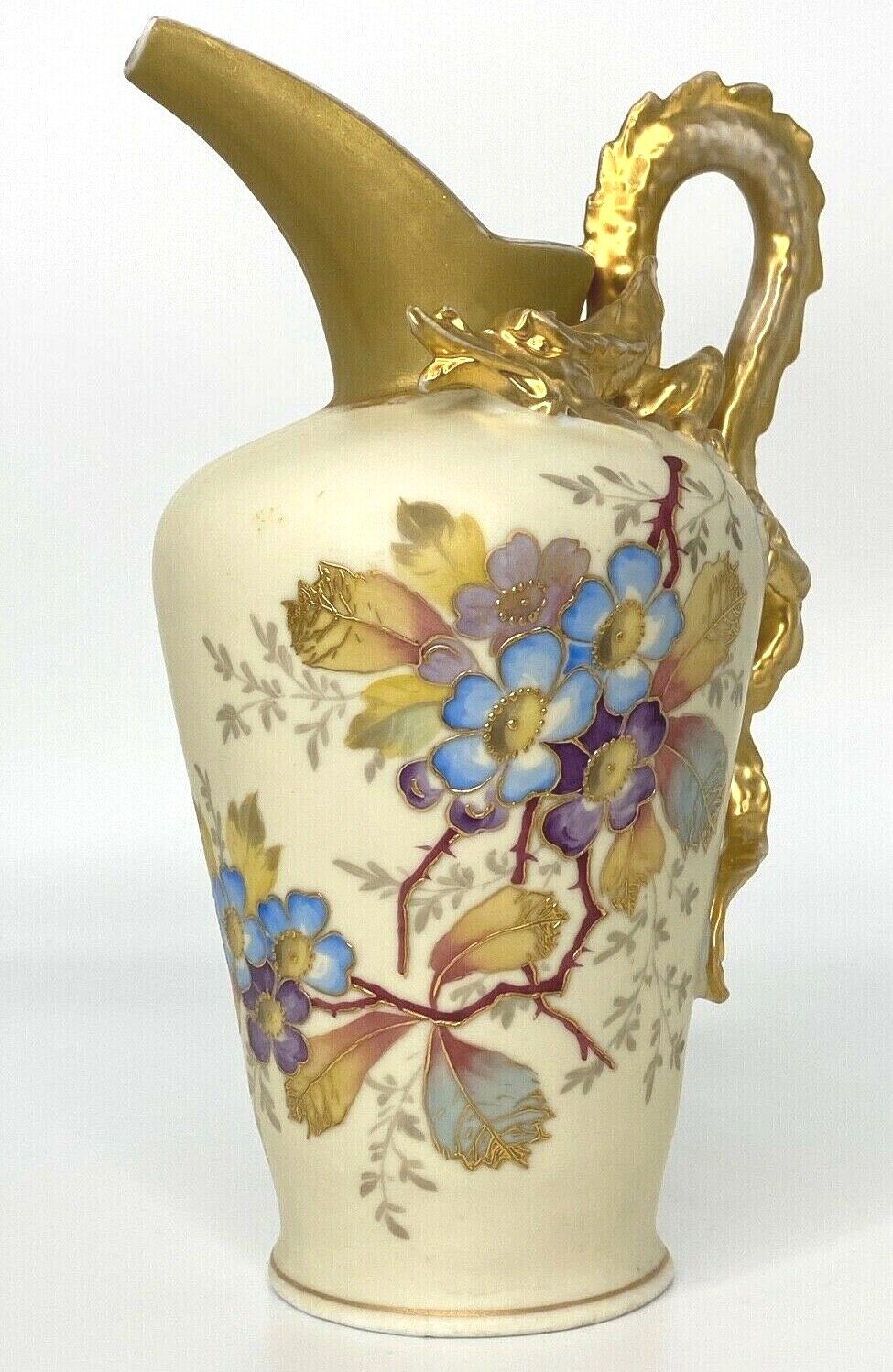 Rare Antique Dragon Ewer Vase Victoria Carlsbad Austria