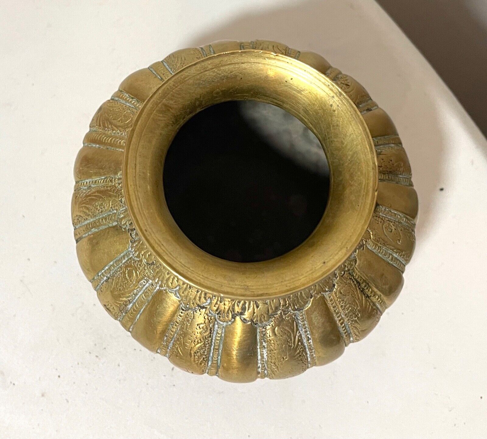 Late 1700's Moorish Middle Eastern Brass Pot Jar