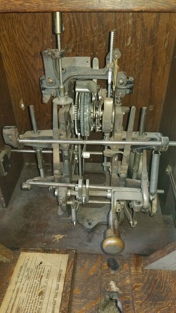 Antique Worker Punch Card Time Clock - Early 1900's