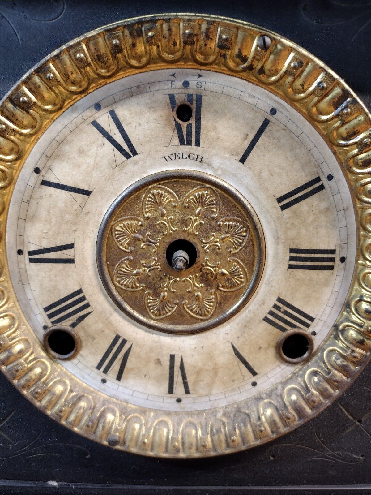 1900s EN Welch Sessions Mantle Clock with Dragon Detail