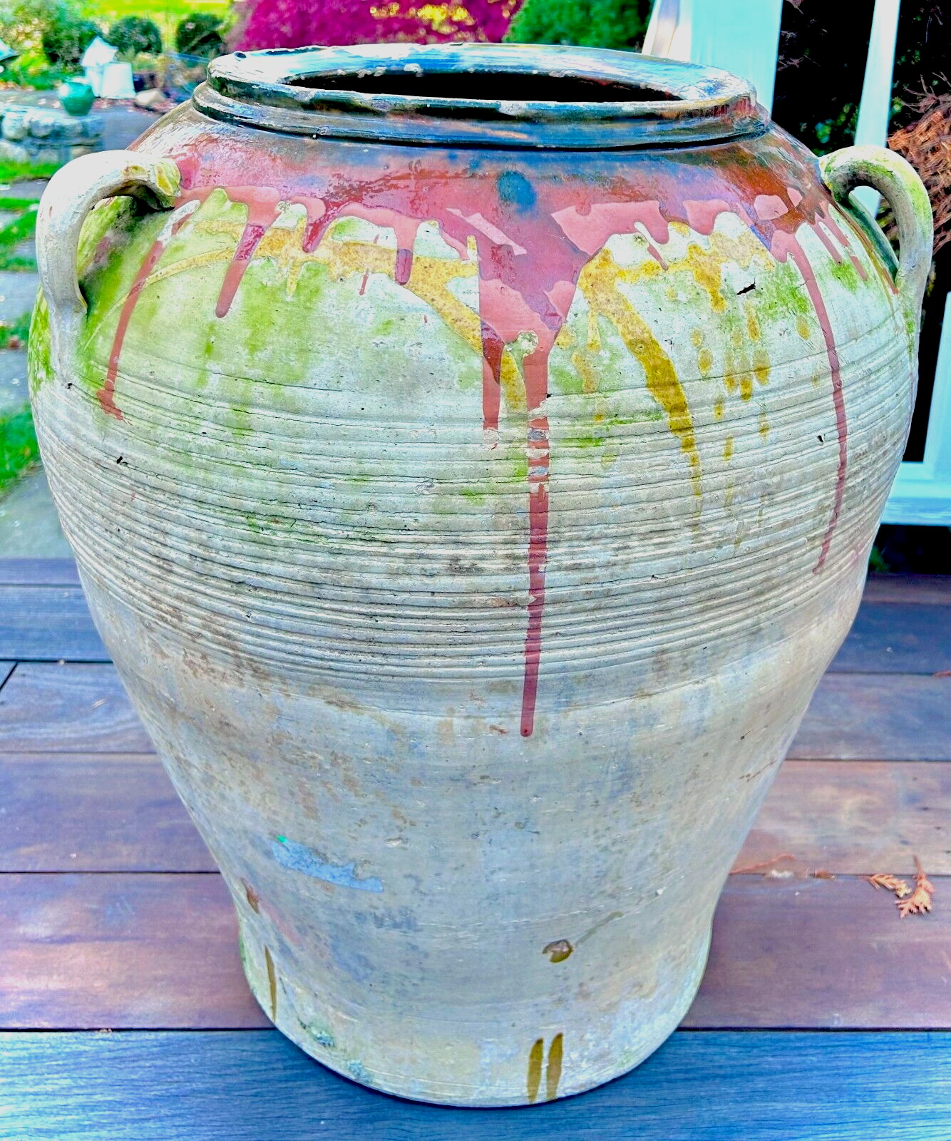 French Glazed 17th Century Antique Terra Cotta Jar