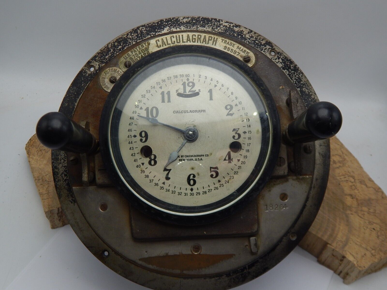 Antique New York Calculagraph Time Counter Clock