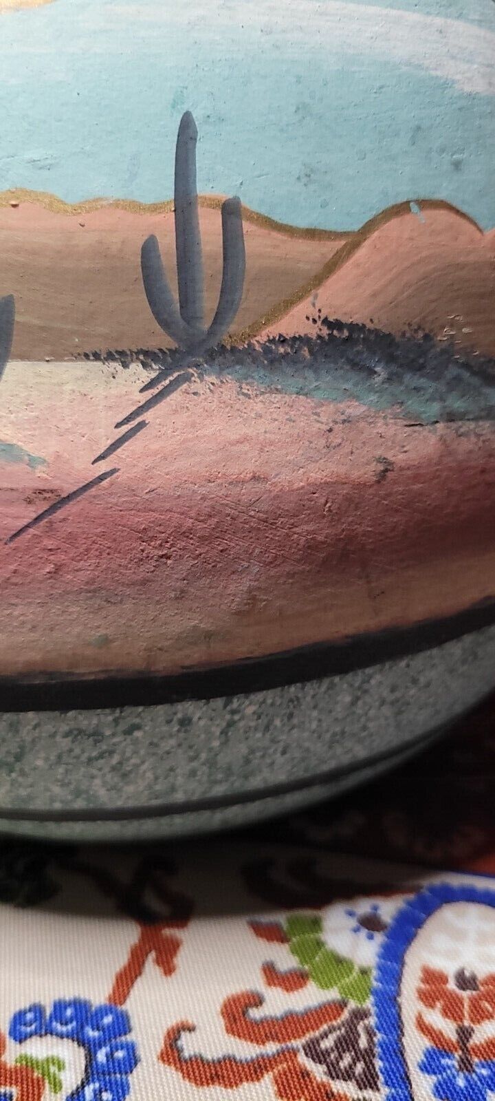 Navajo 13" tall vase with sacred colors