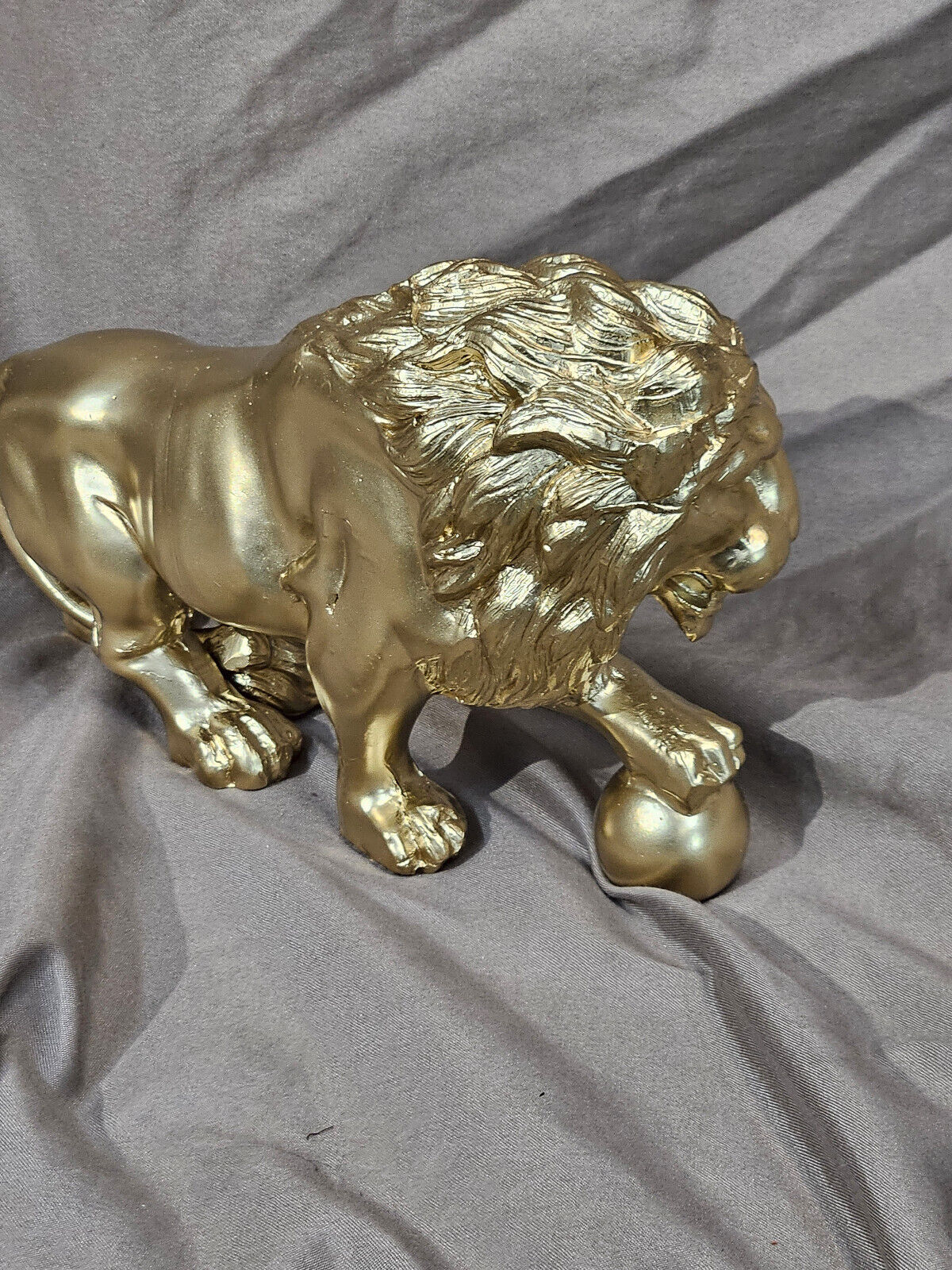 Antique Ansonia and Seth Thomas Lion Statue (c.1900)