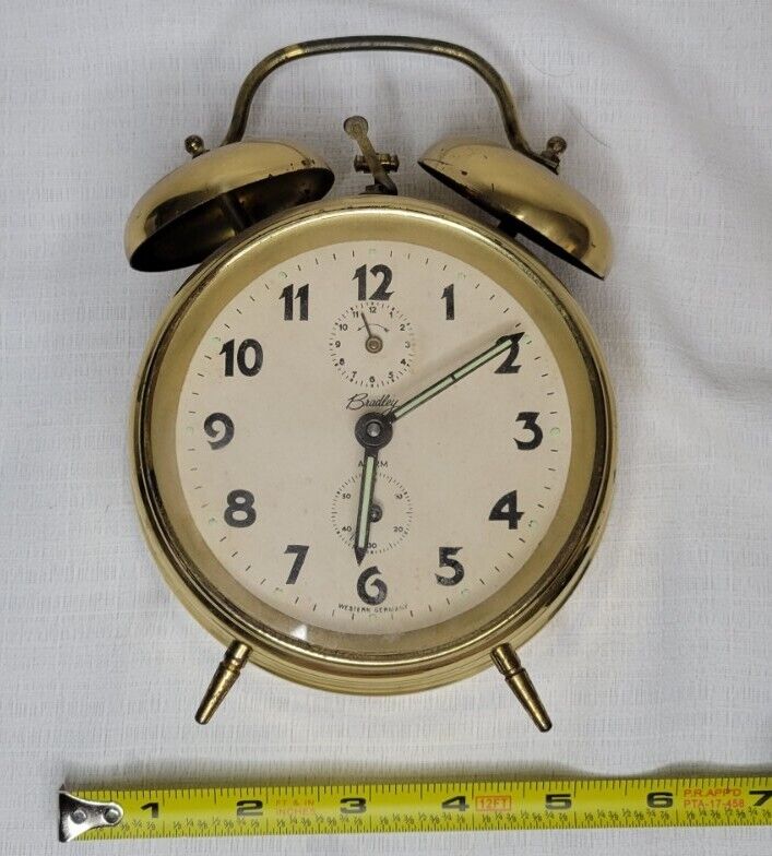 Rare Antique German Bradley Alarm Desk Clock 1900's