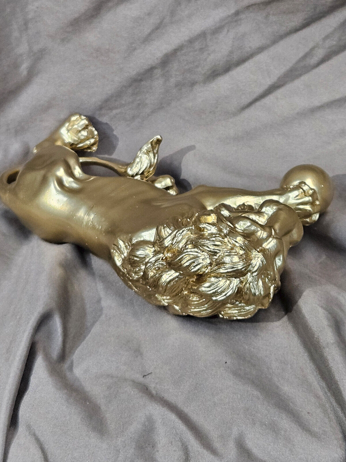 Antique Ansonia and Seth Thomas Lion Statue (c.1900)