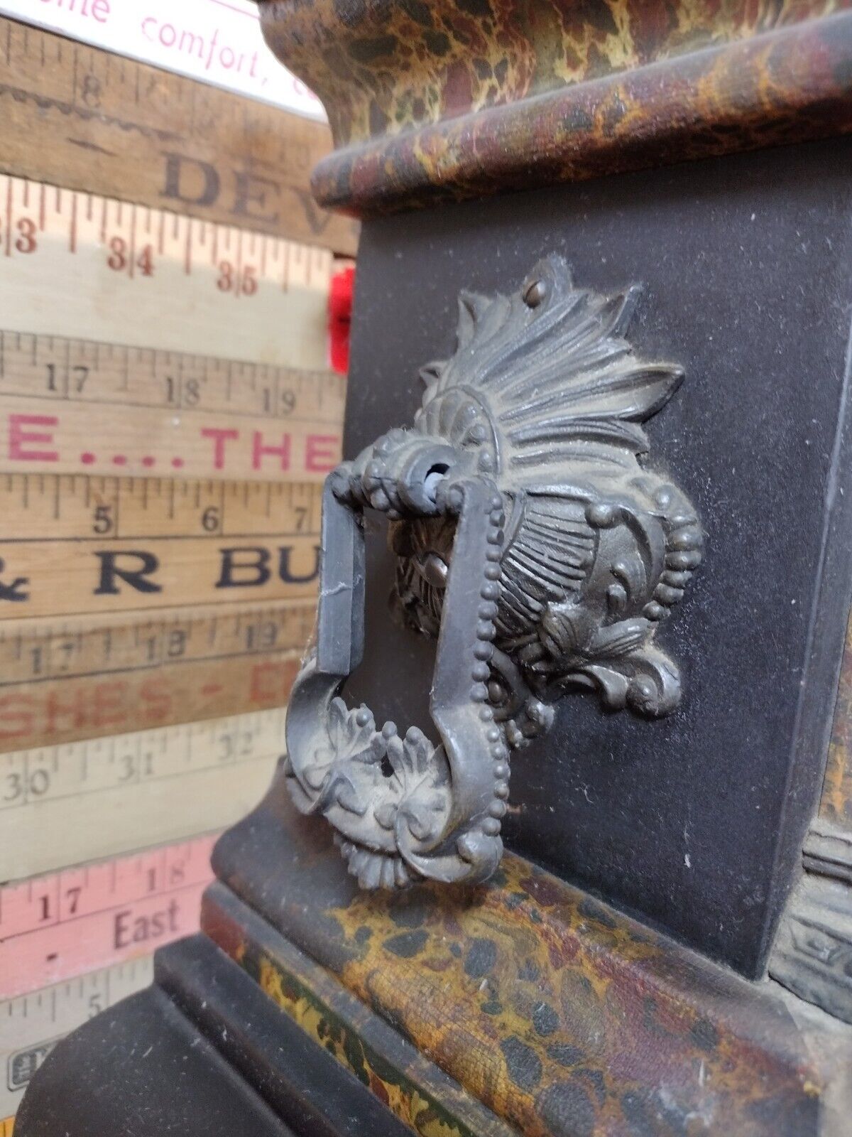 1900s EN Welch Sessions Mantle Clock with Dragon Detail