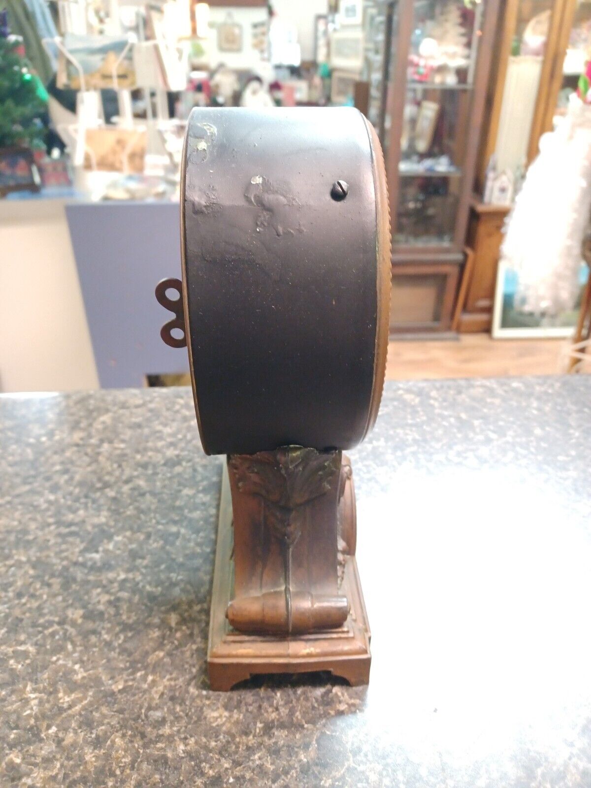 Antique Seth Thomas Brass Mantle Clock Art Nouveau