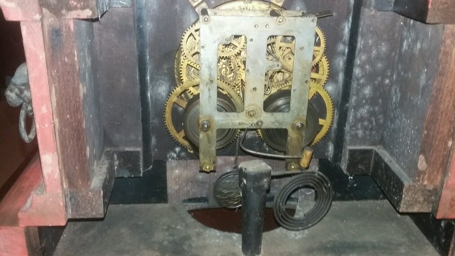 1800s Adamantine Clock with Stunning Shabby Chic Design