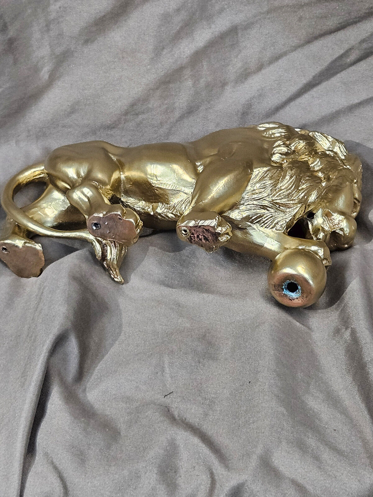 Antique Ansonia and Seth Thomas Lion Statue (c.1900)