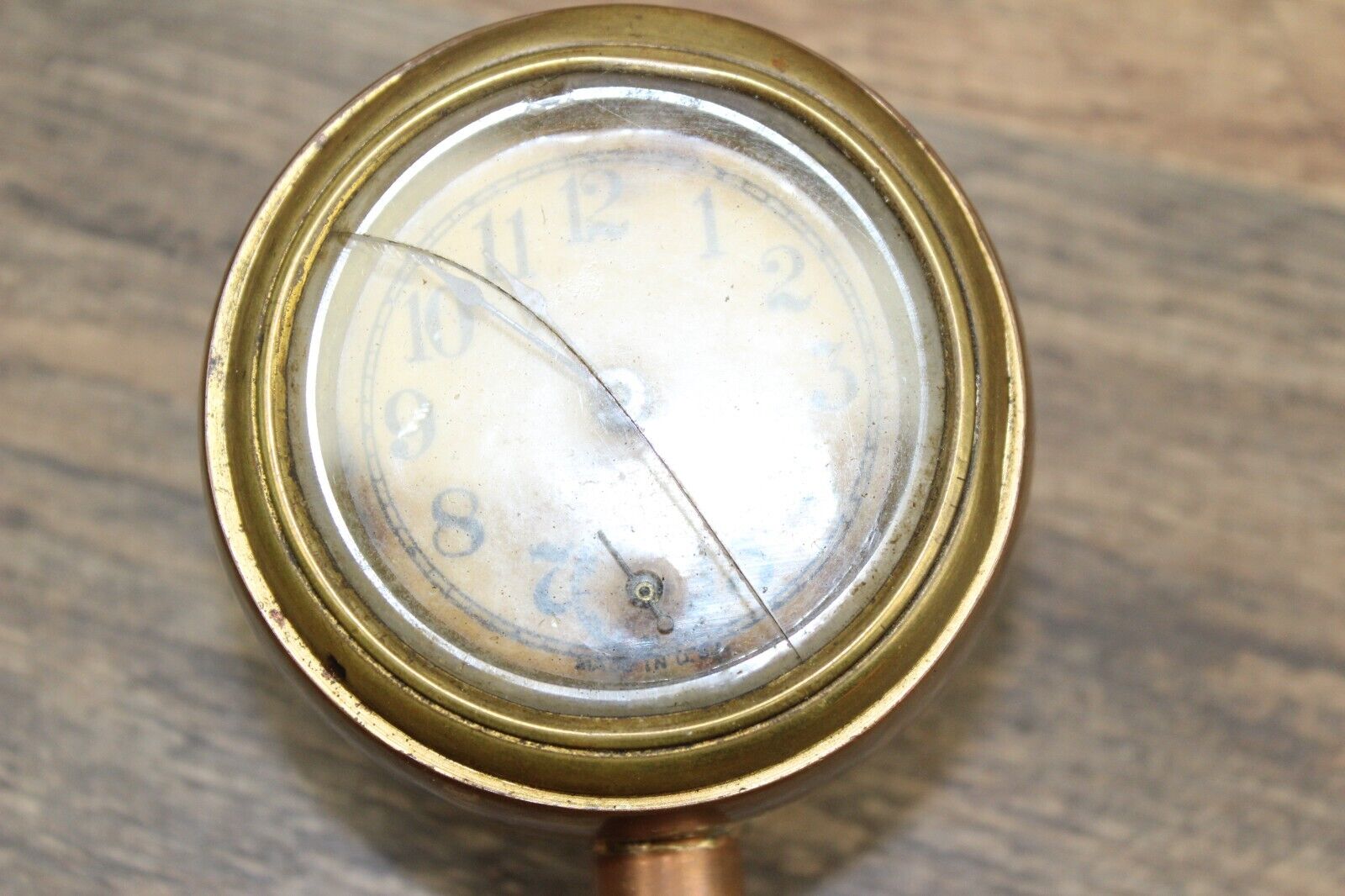 1900s Vintage Copper Brass Car Clock