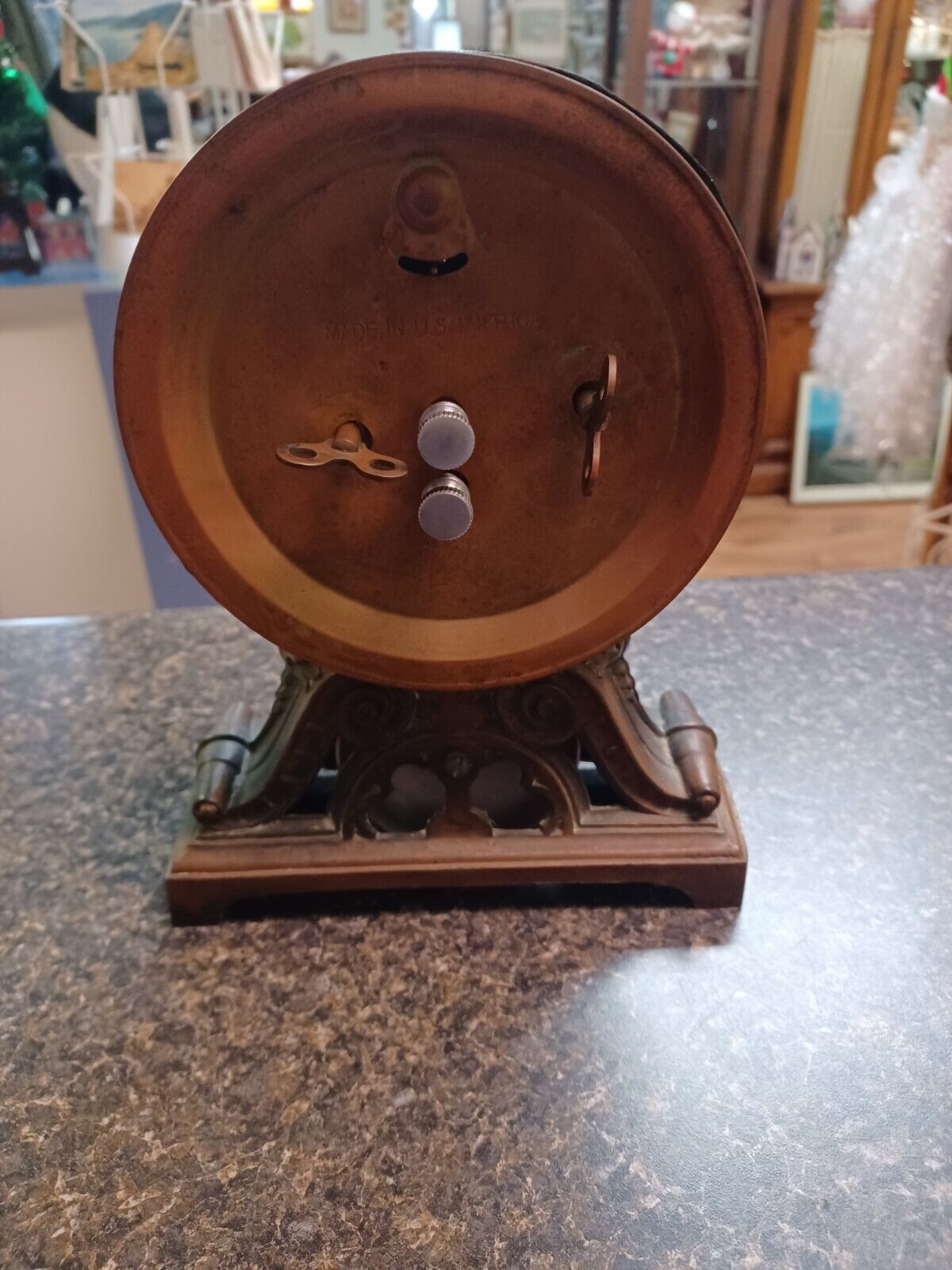 Antique Seth Thomas Brass Mantle Clock Art Nouveau