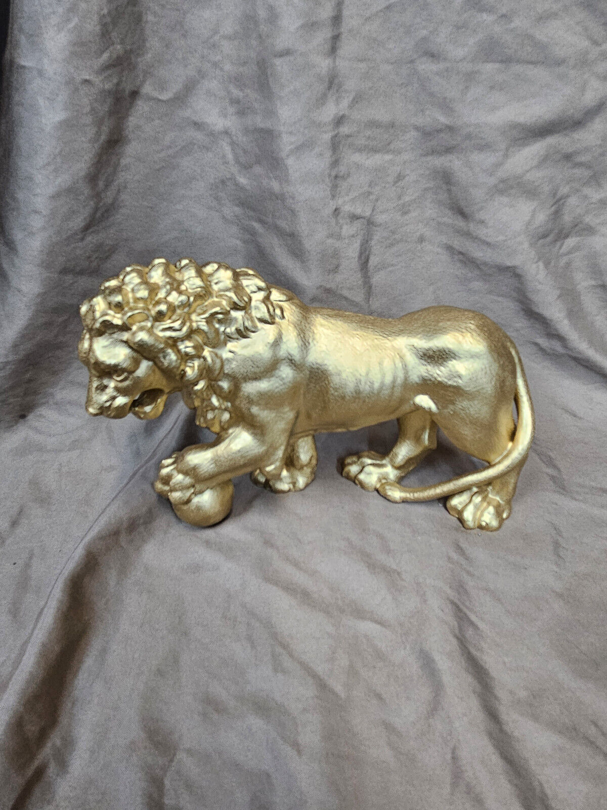 Antique Ansonia or Seth Thomas Clock with Lion Statue