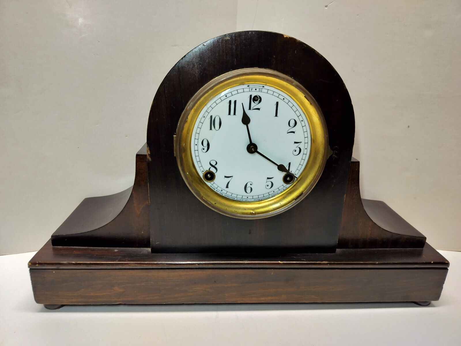 Sessions Eight Day Cathedral Gong 1900s Mantel Clock Vintage