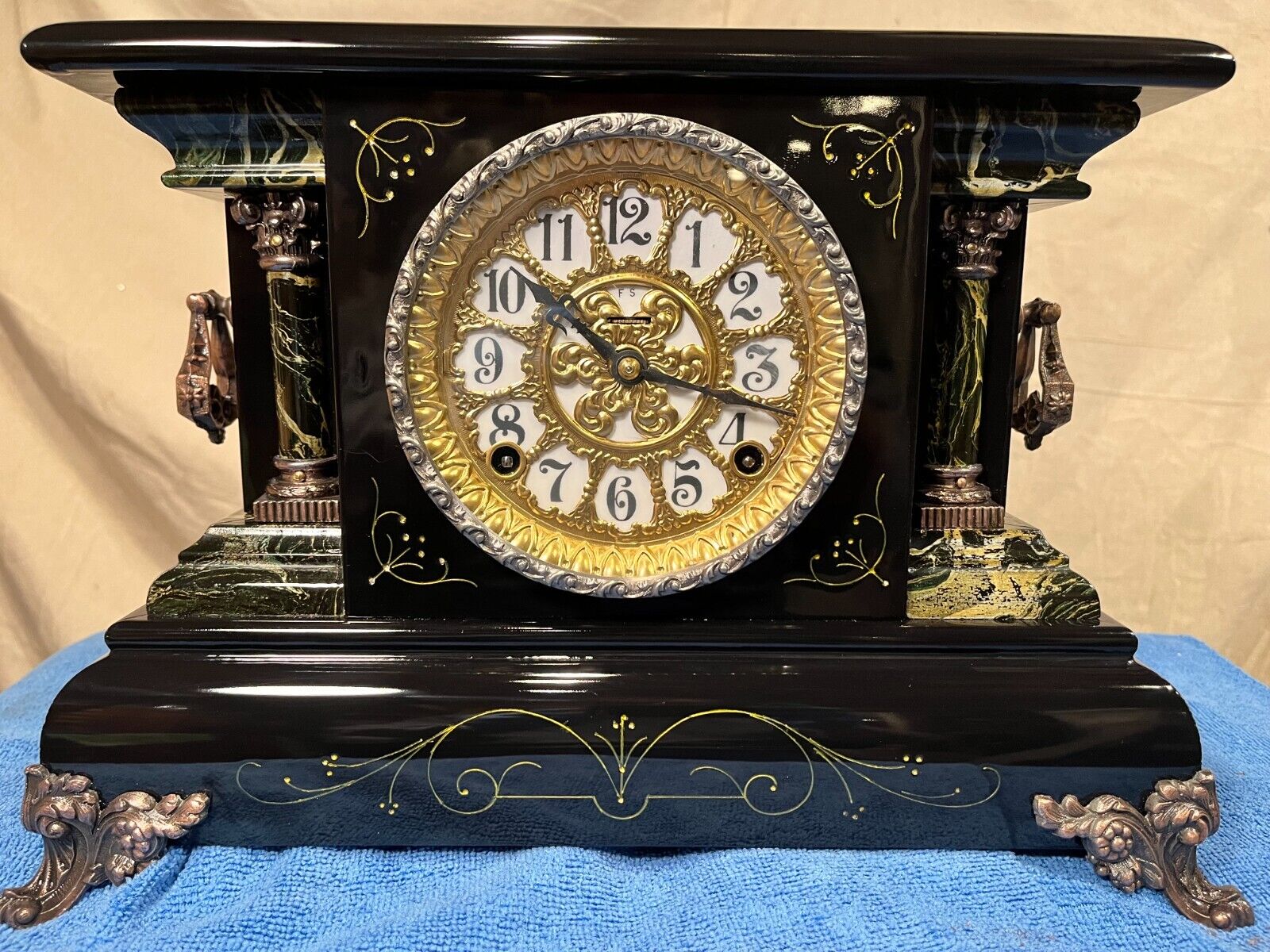Elegant 1901 Ingraham Mantel Clock - Fully Restored