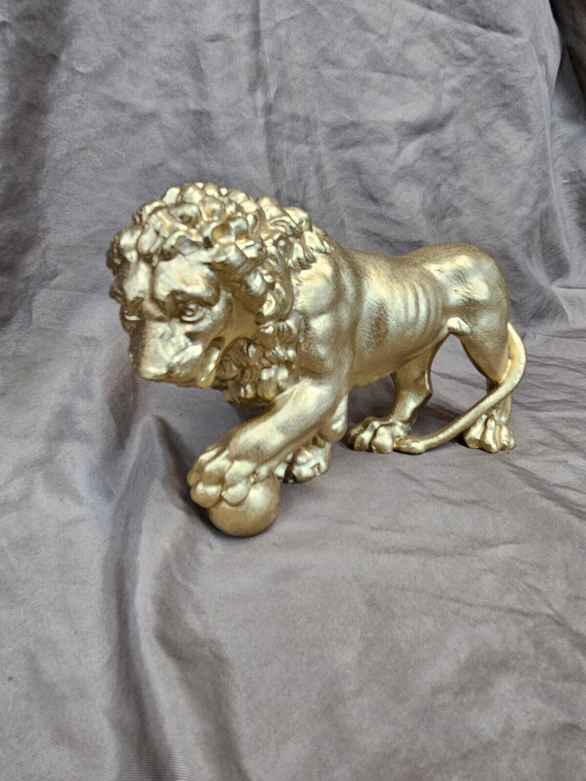Antique Ansonia or Seth Thomas Clock with Lion Statue