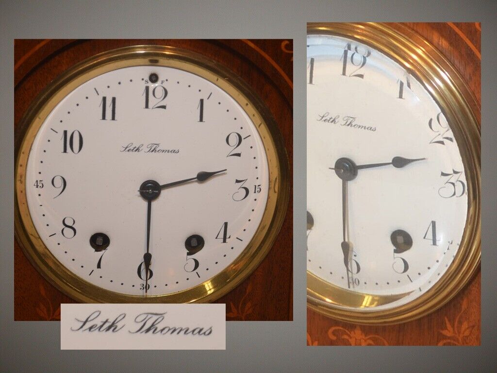 Rare 1910 Seth Thomas Touraine Cabinet Clock Mahogany