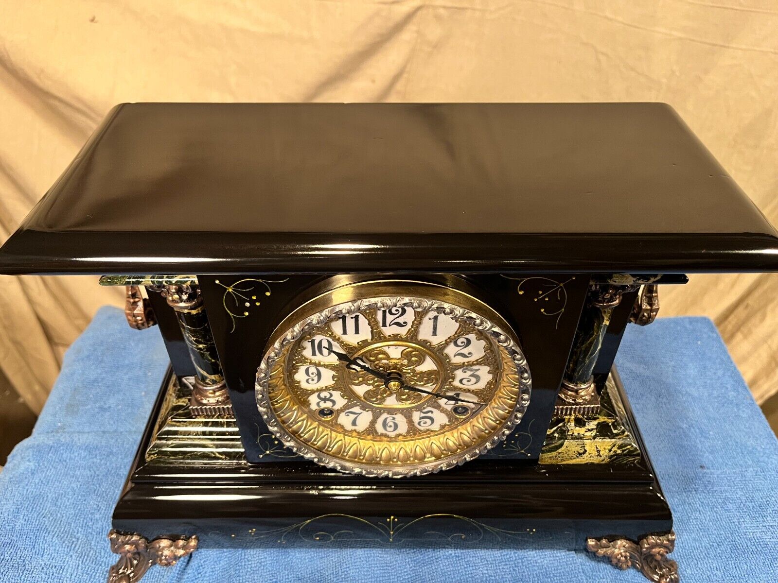 Elegant 1901 Ingraham Mantel Clock - Fully Restored