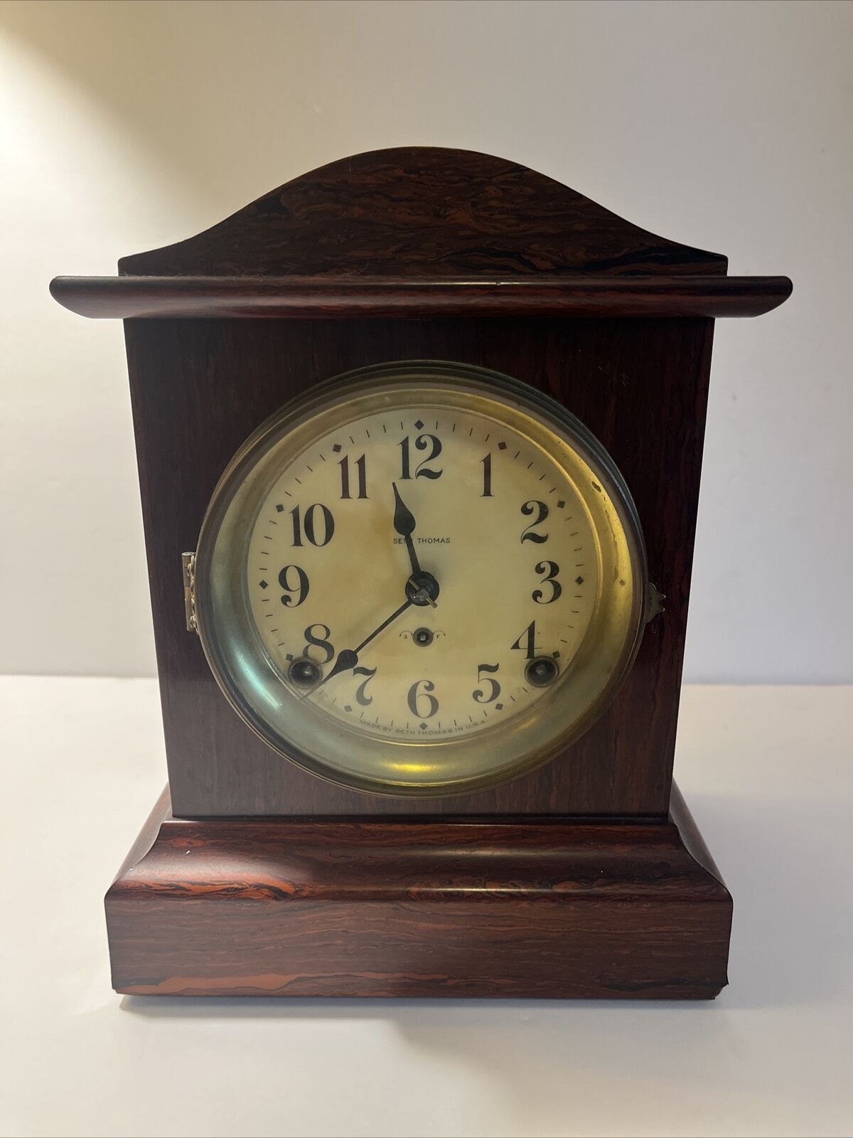 Seth Thomas Adamantine Chiming Mantle Clock 1900’s Antique