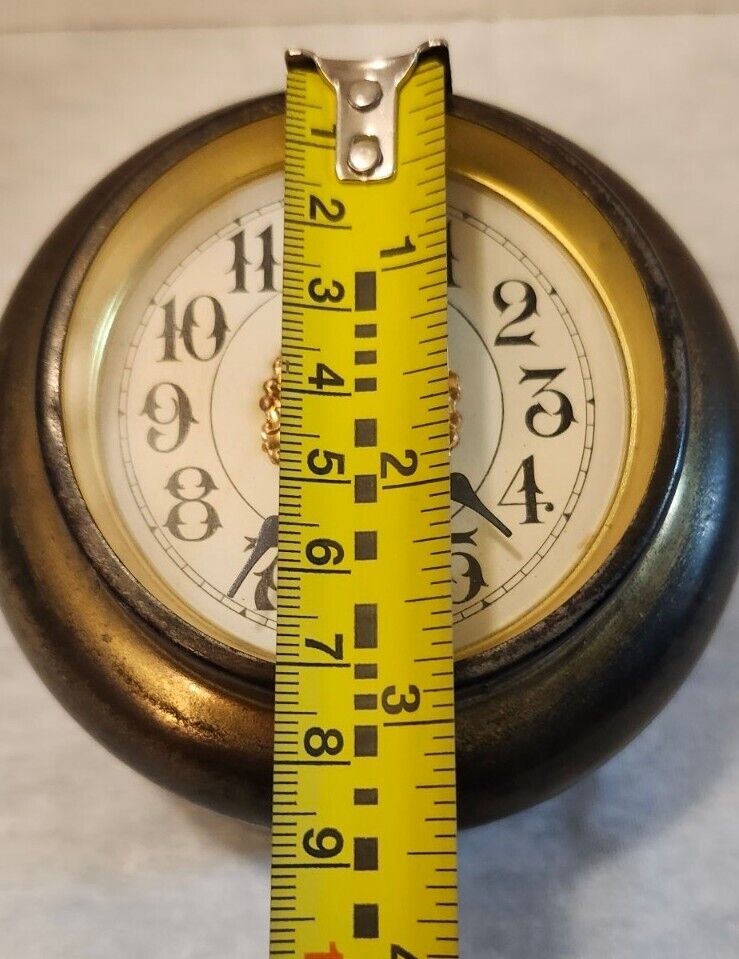 Antique Brass Filigree Wind-Up Clock from 1900 US