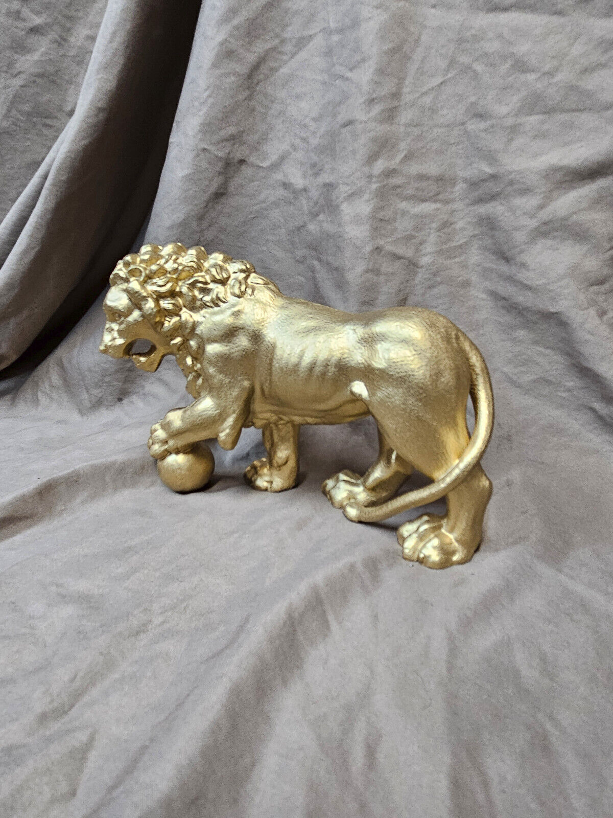 Antique Ansonia or Seth Thomas Clock with Lion Statue