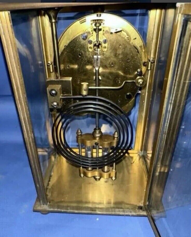 Vintage Seth Thomas Crystal Regulator Mantel Desk Clock