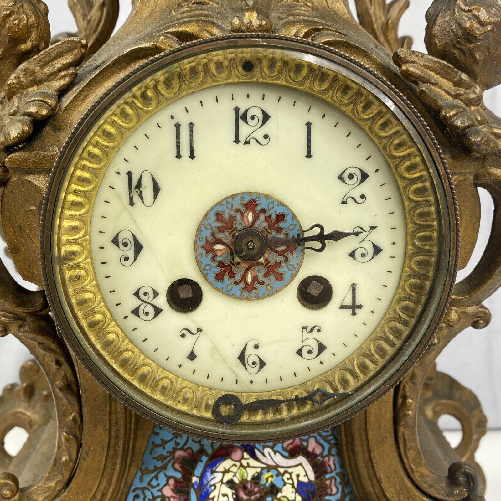 French 19th Century Victorian Mantel Clock 13" Made in France