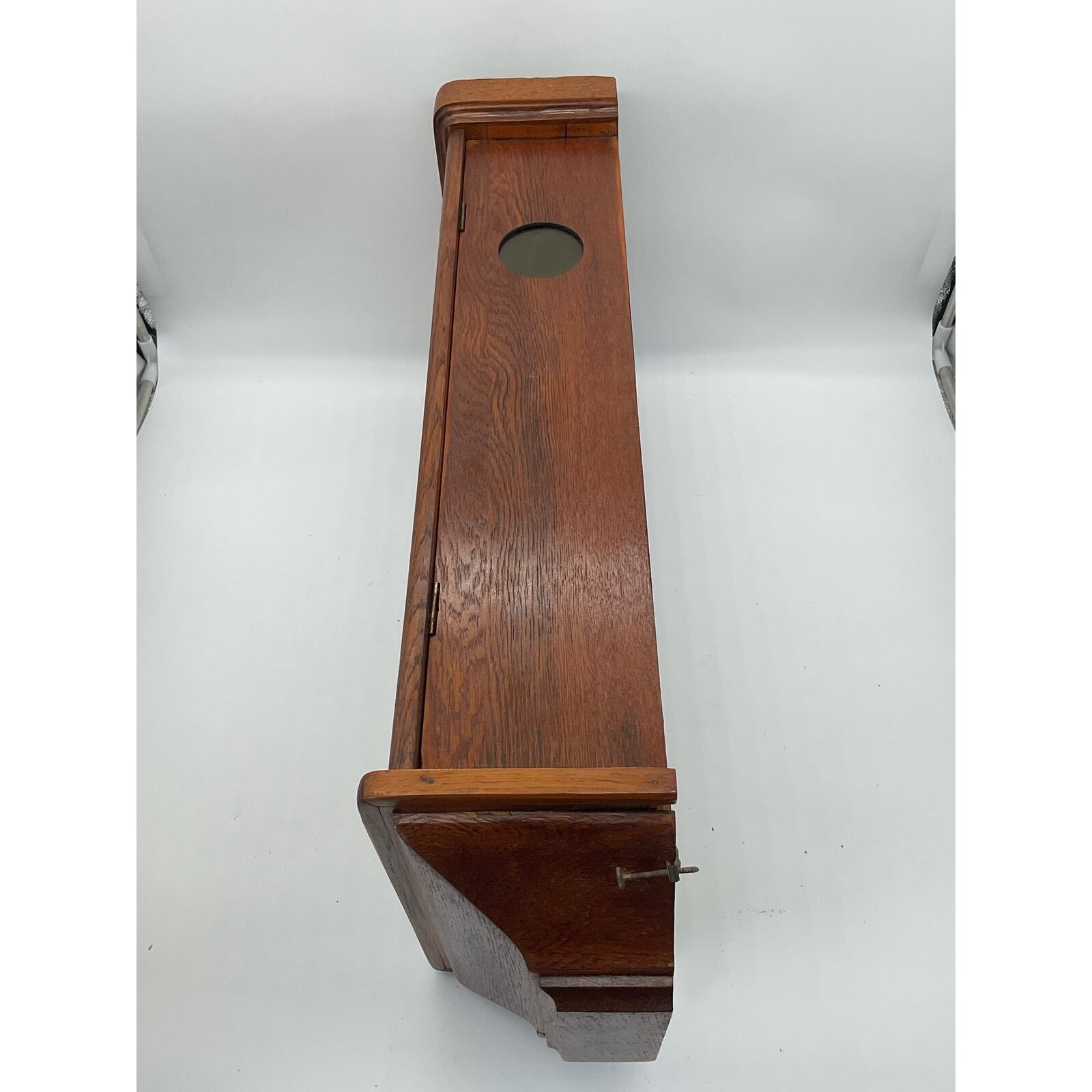 European 1900s Wooden Wall Clock - Vintage Antiques