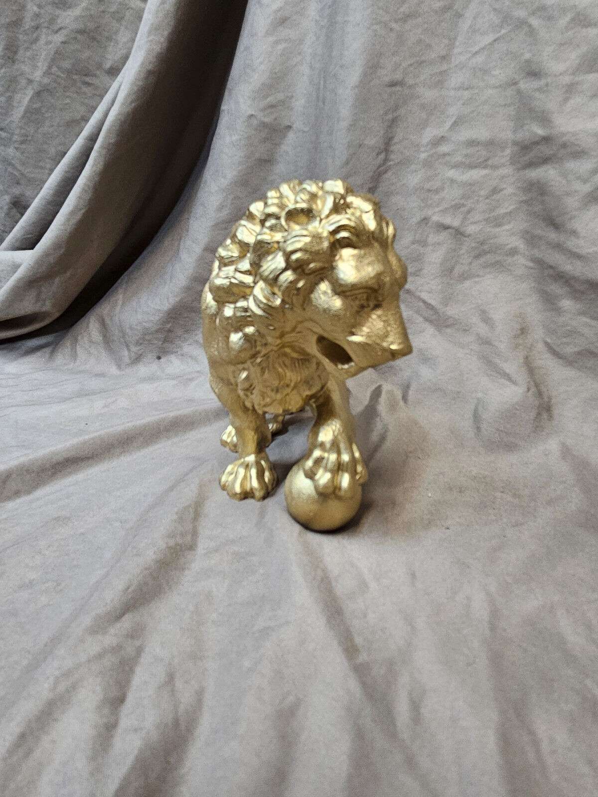 Antique Ansonia or Seth Thomas Clock with Lion Statue