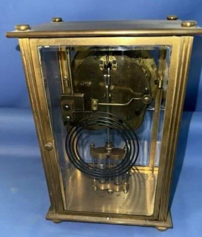 Vintage Seth Thomas Crystal Regulator Mantel Desk Clock