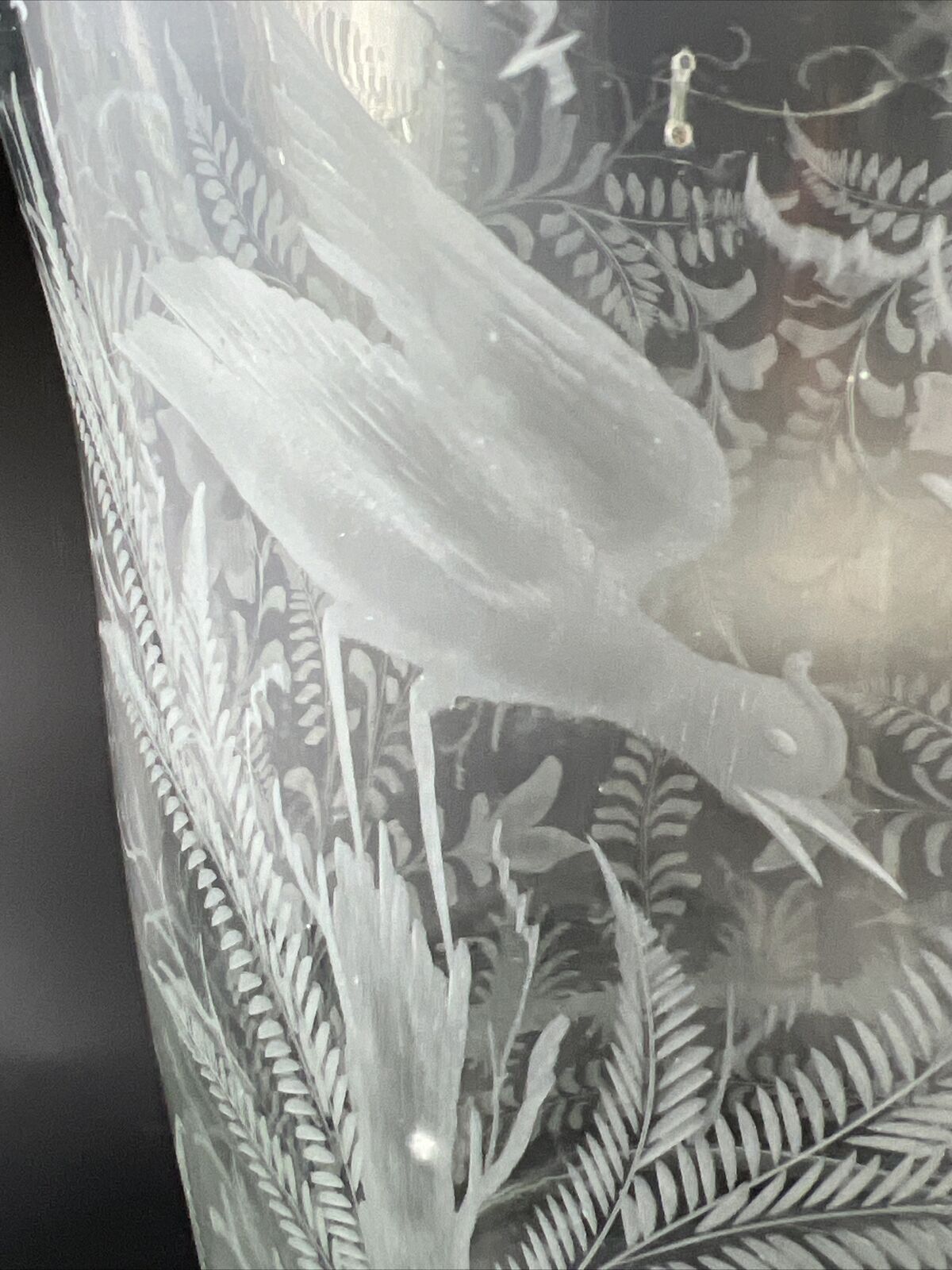 18th Century Cut Wheel Engraved Glass Grape Rinser