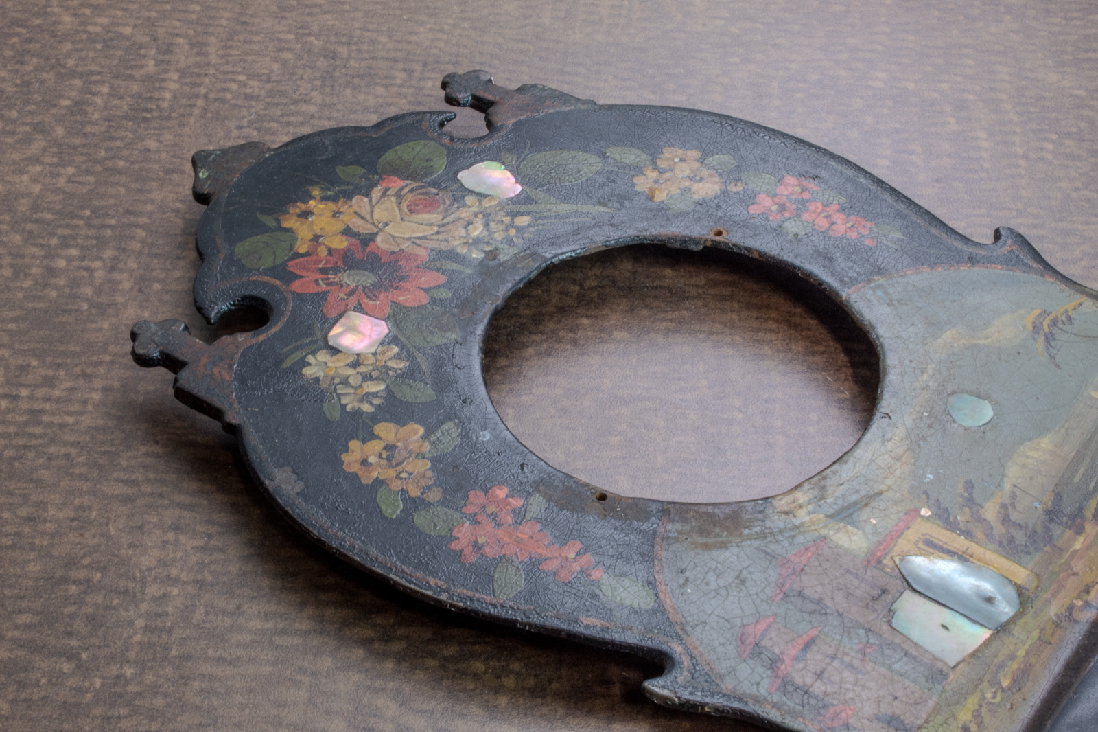 1800's Victorian Clock Face Original Cast Iron Vintage