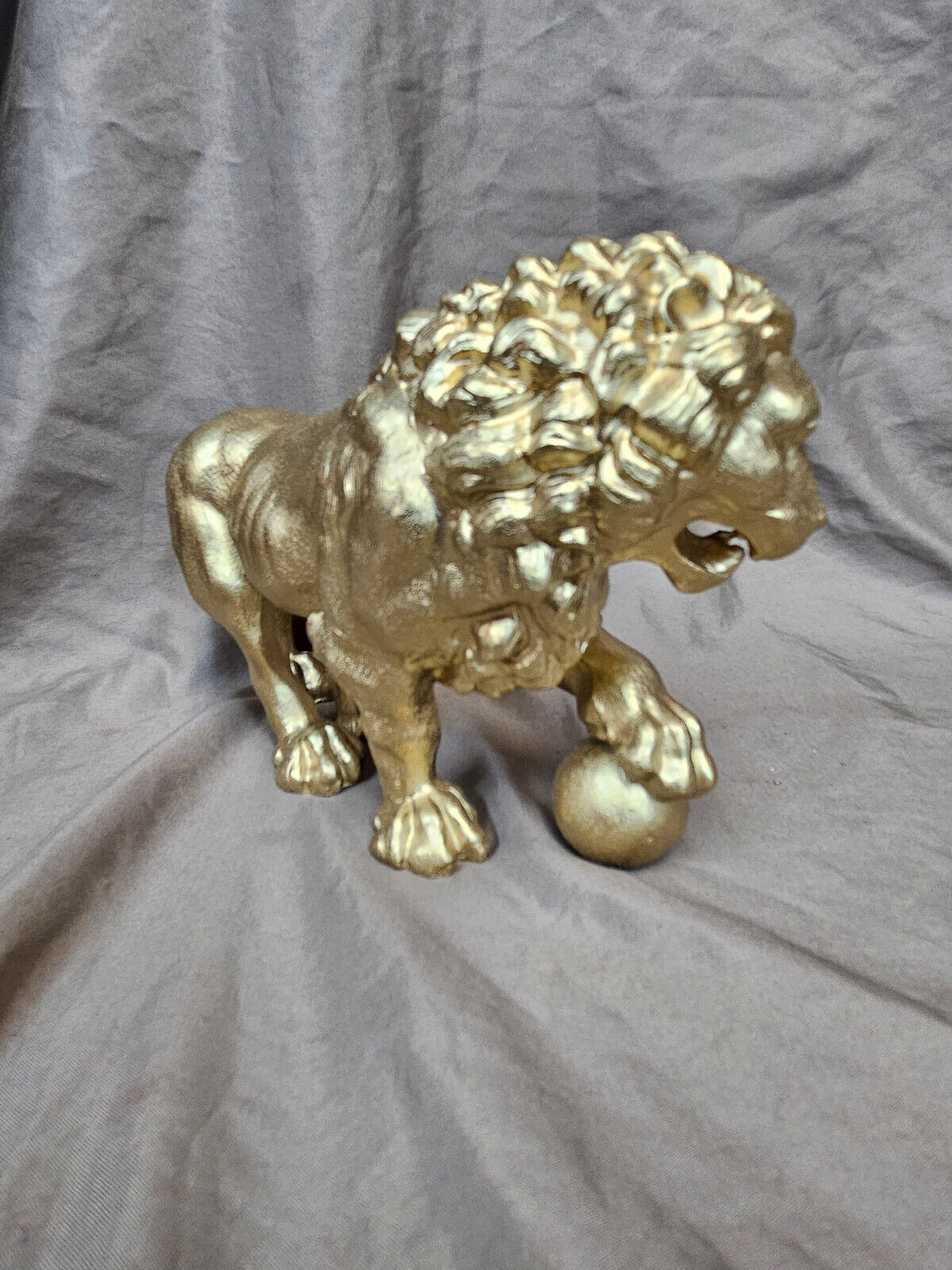 Antique Ansonia or Seth Thomas Clock with Lion Statue