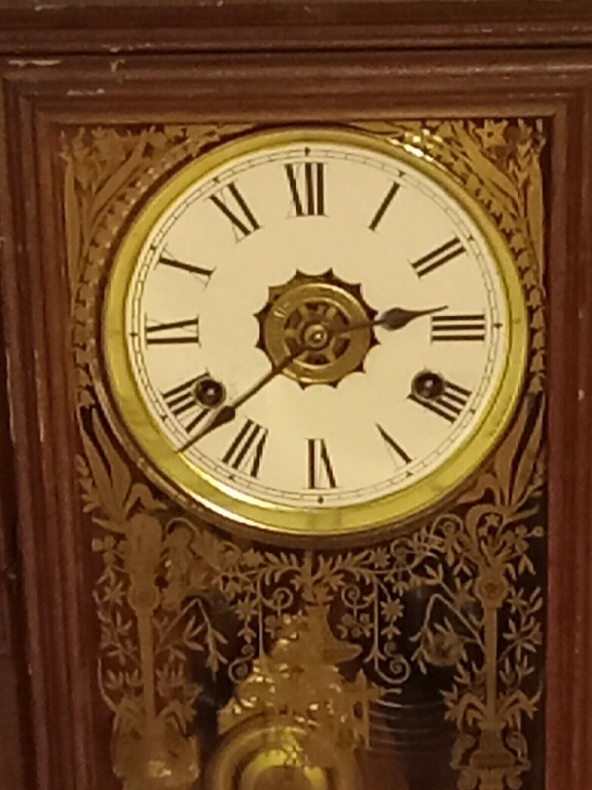 Antique American Wringer Co. Eclipse Kitchen Clock, Mid 1900s