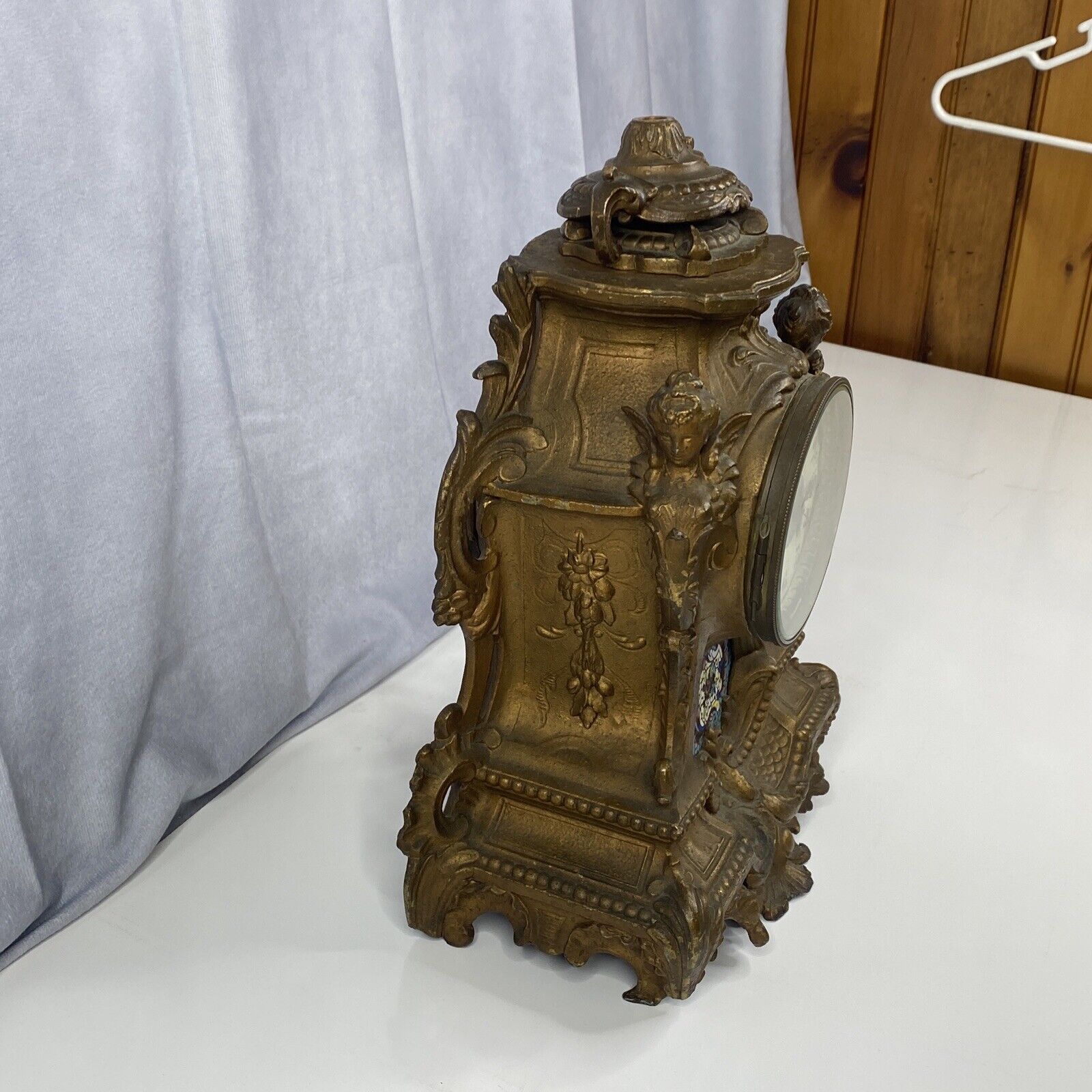 French 19th Century Victorian Mantel Clock 13" Made in France