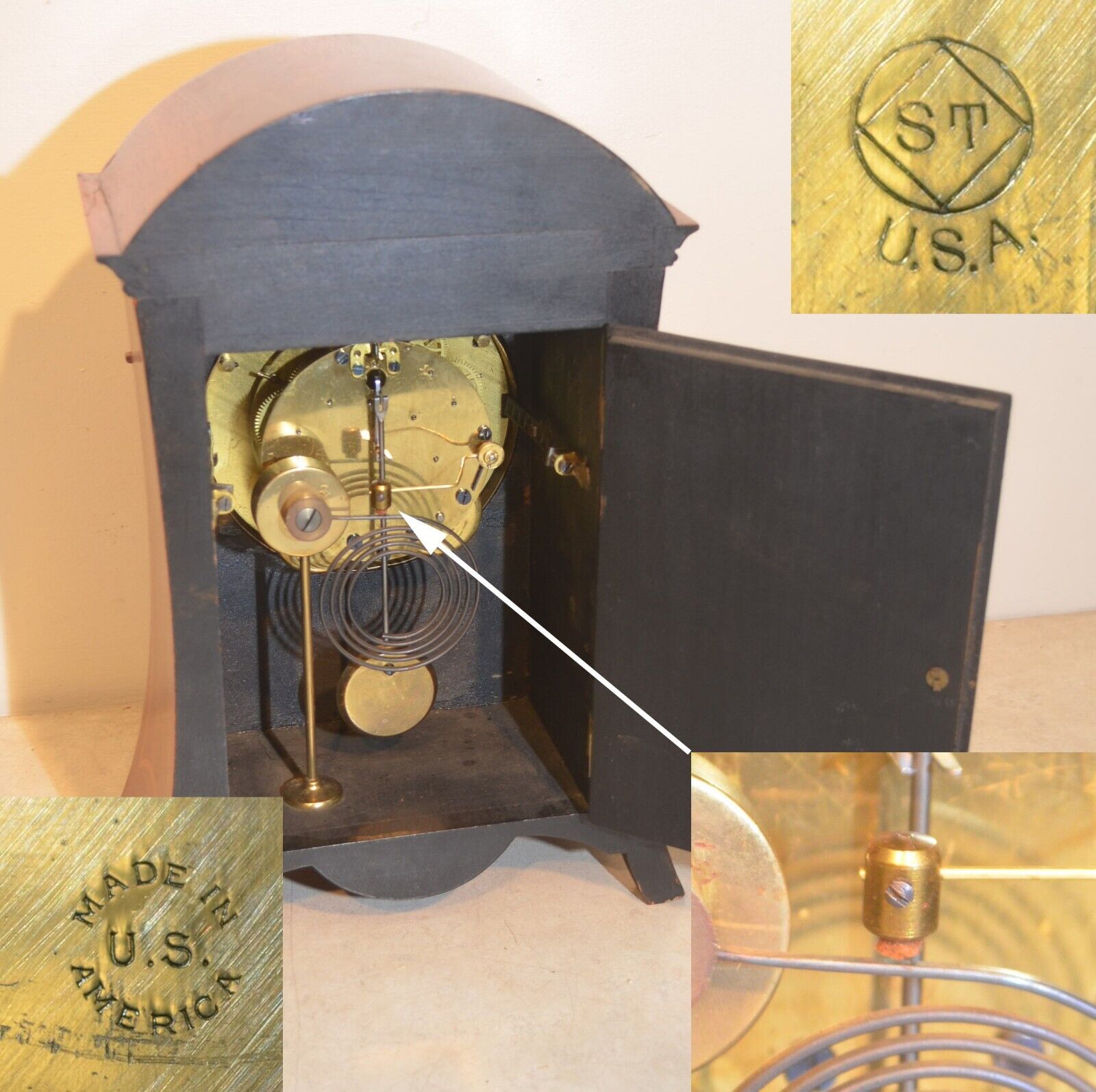 Rare 1910 Seth Thomas Touraine Cabinet Clock Mahogany