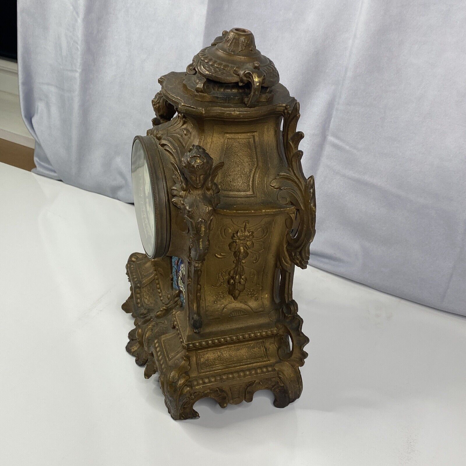 French 19th Century Victorian Mantel Clock 13" Made in France