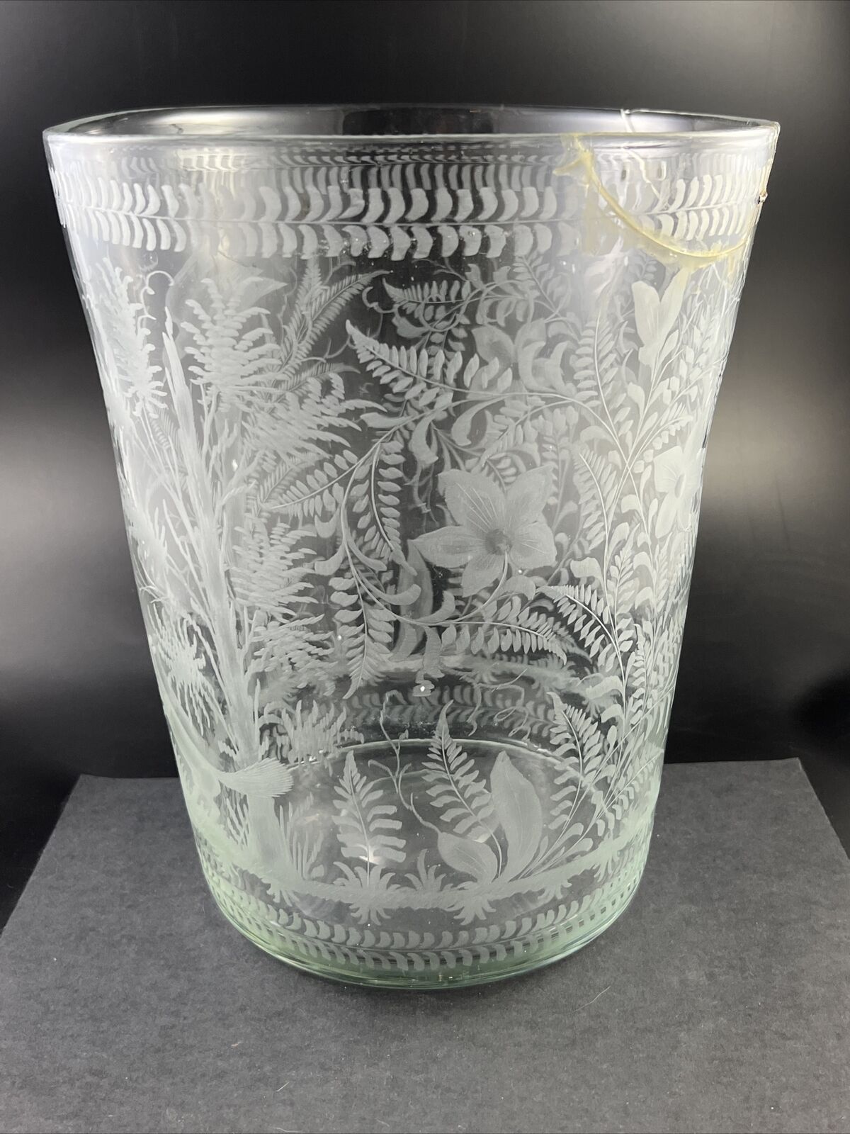 18th Century Cut Wheel Engraved Glass Grape Rinser
