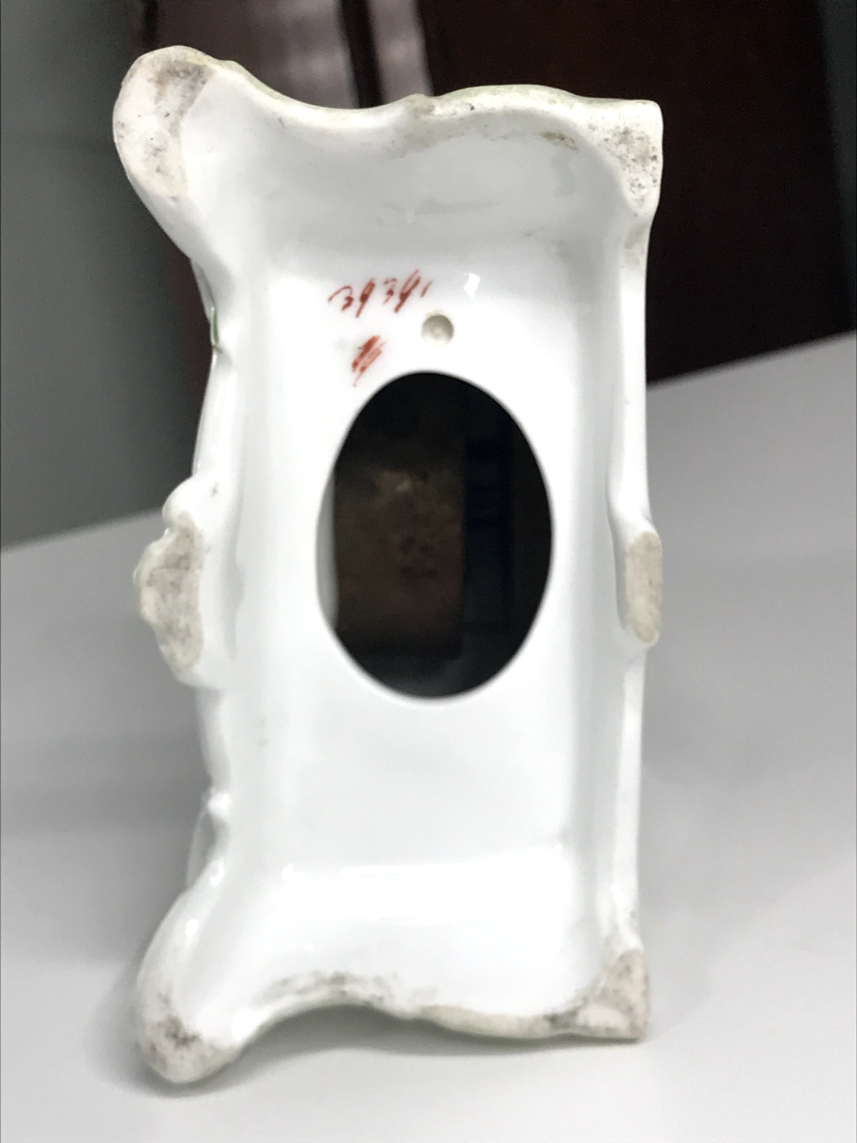 1800s Miniature Victorian Porcelain Wind-Up Mantel Clock