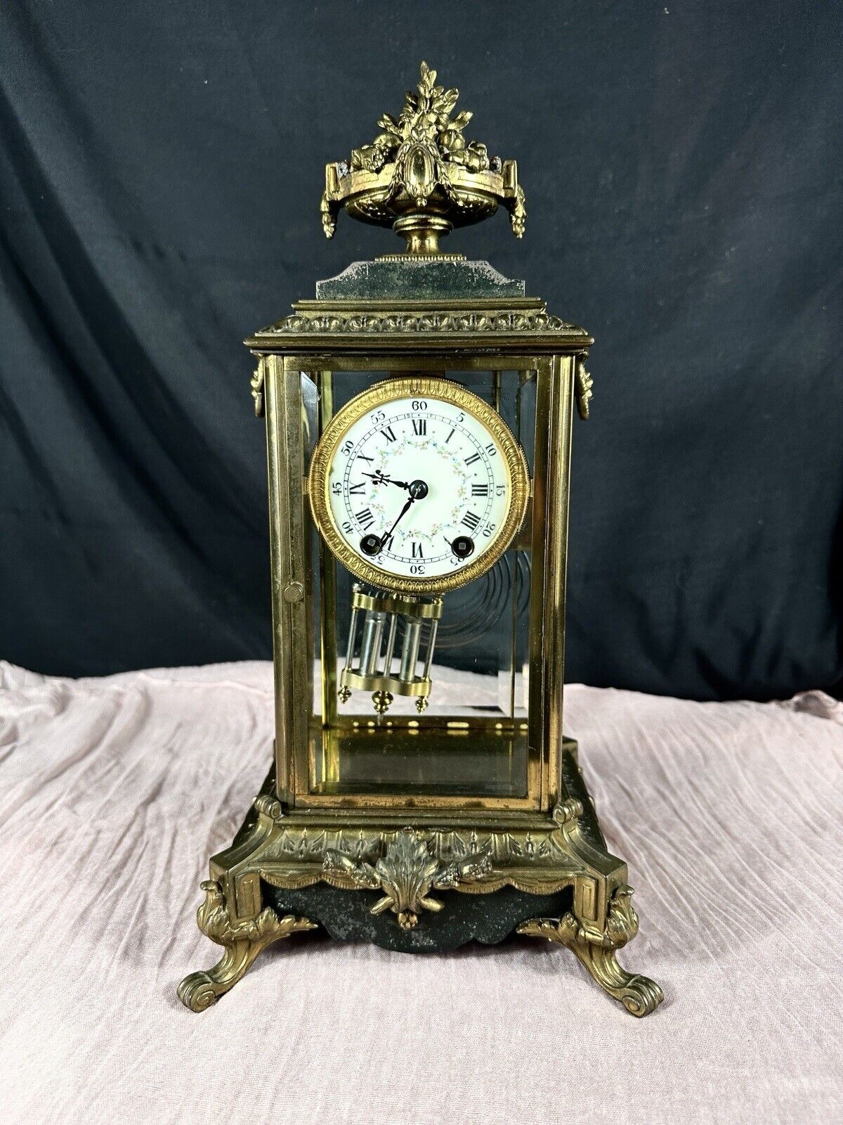 1900's Seth Thomas Brass Mantle Clock - Fully Restored