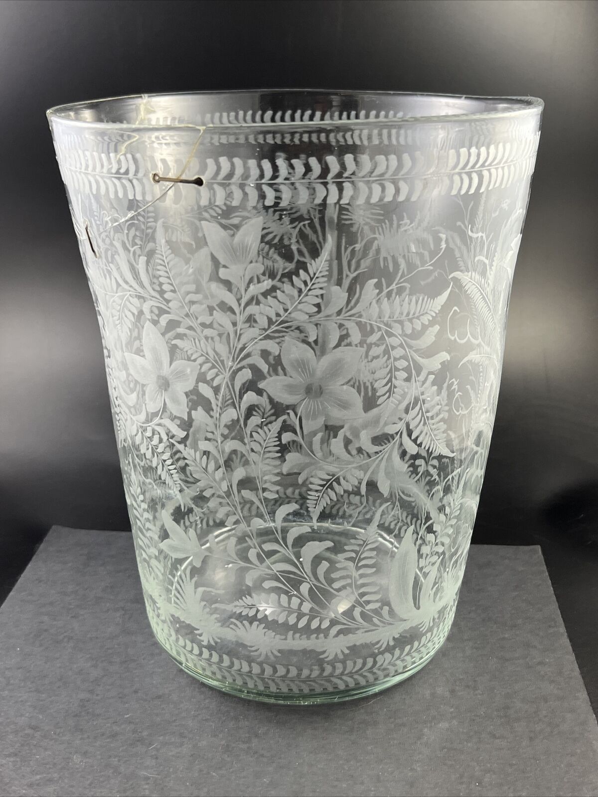 18th Century Cut Wheel Engraved Glass Grape Rinser